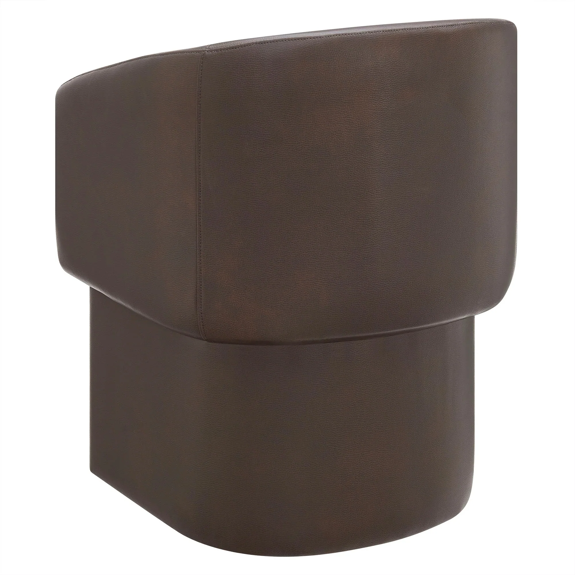 Barrel Back Vegan Leather Dining Accent Chair - Image 10