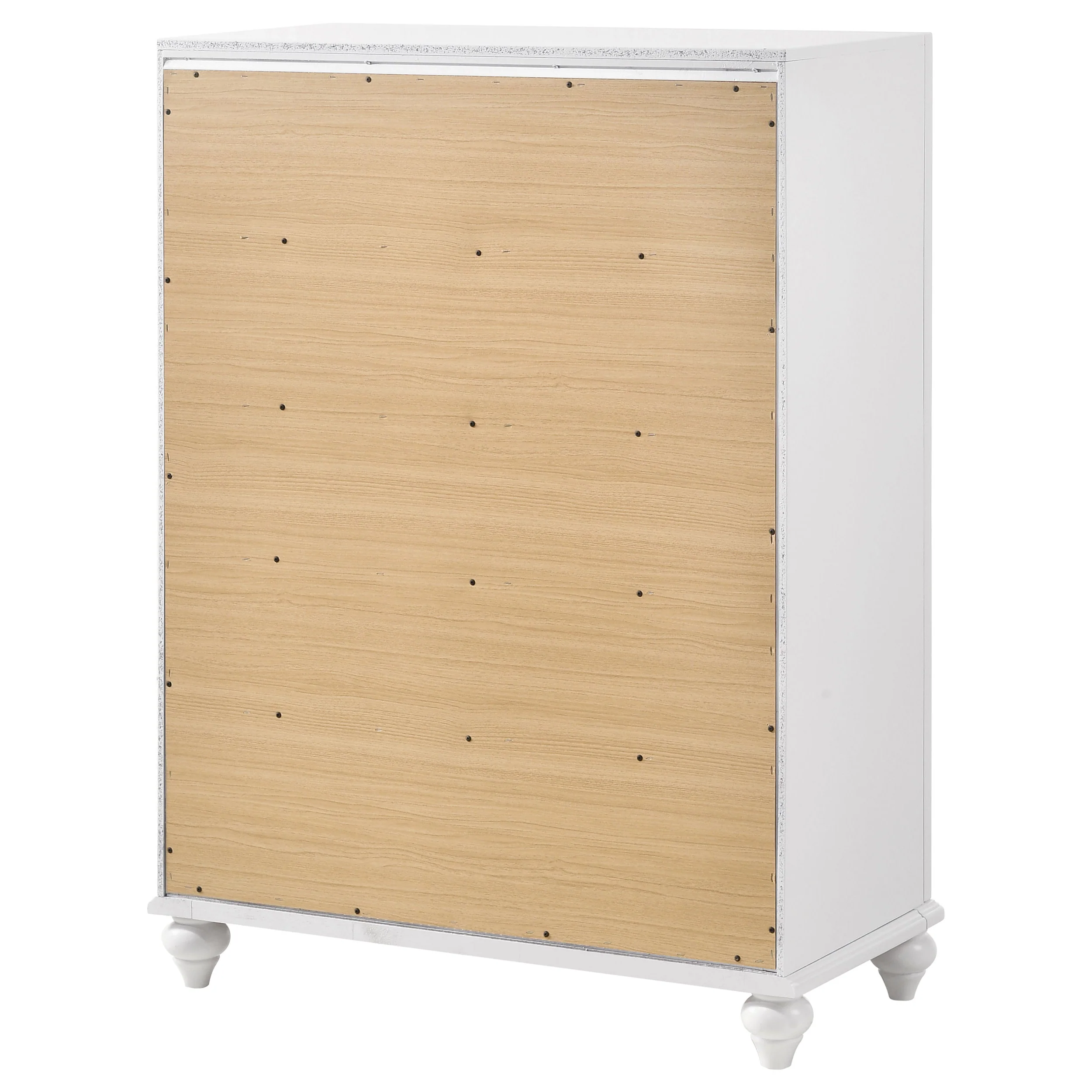 Barzini 5-Drawer Bedroom Chest, White - Image 9