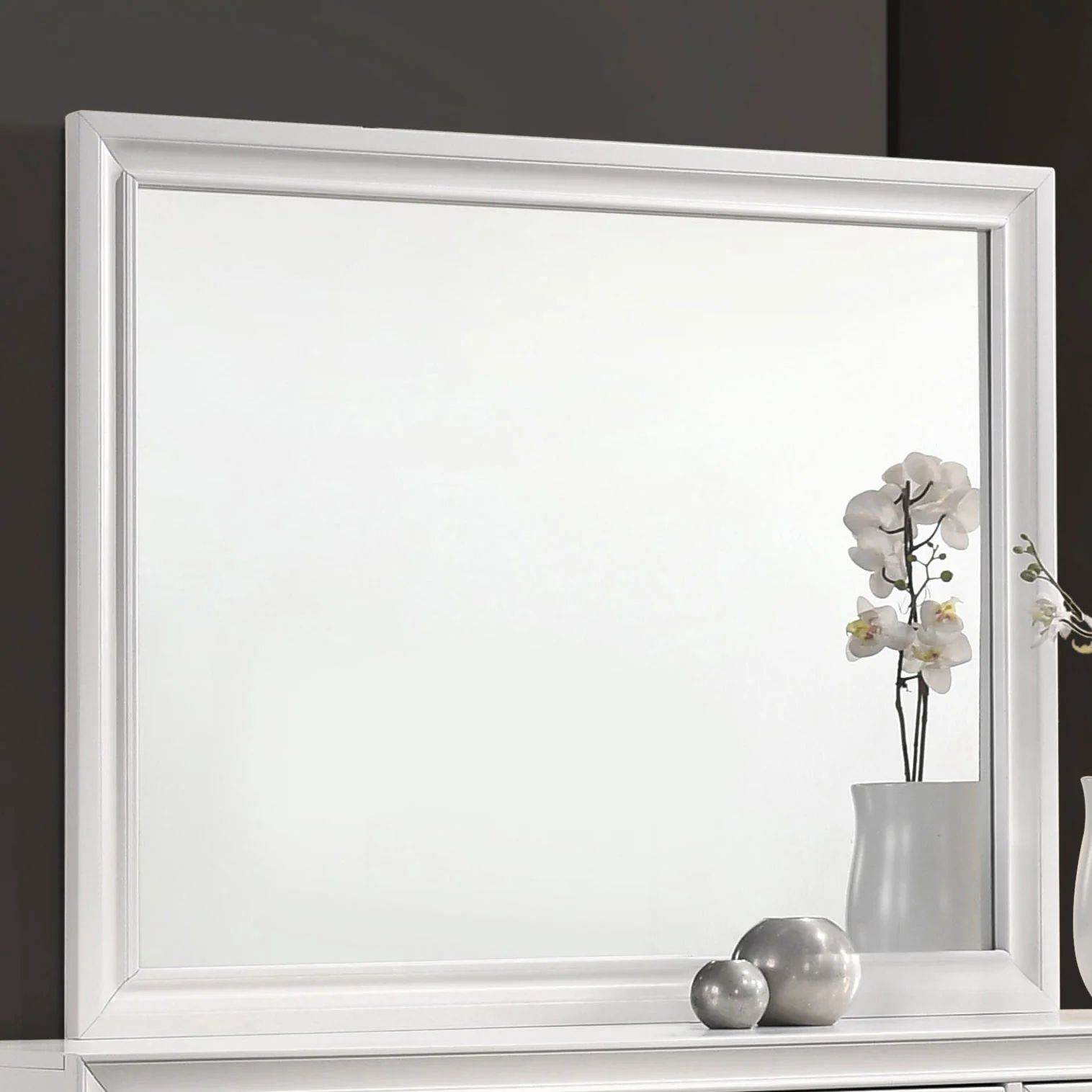 Barzini Dresser Mirror White - Image 2