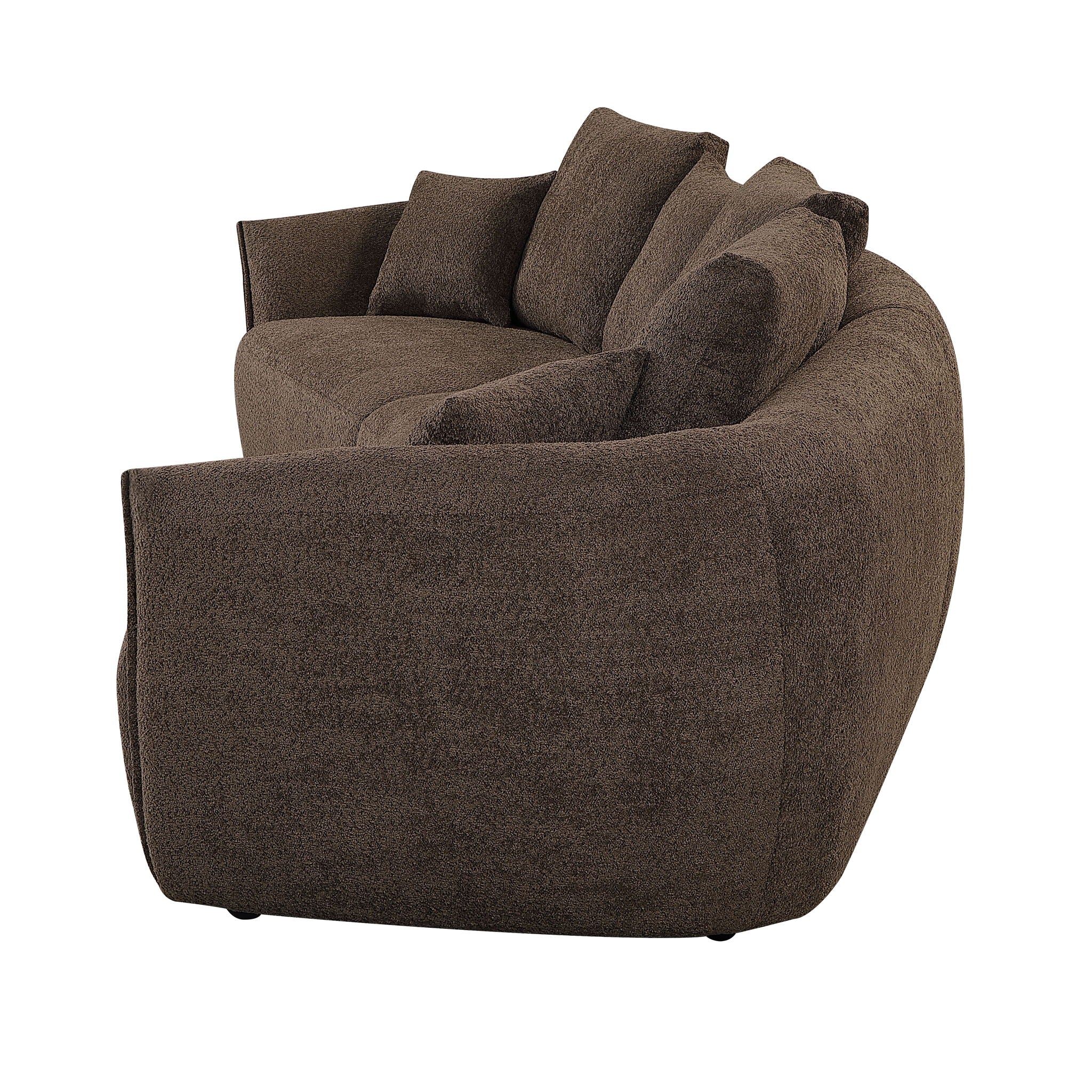 Bash - Anthology Boucle Sofa With Pillows - Brown - Image 2