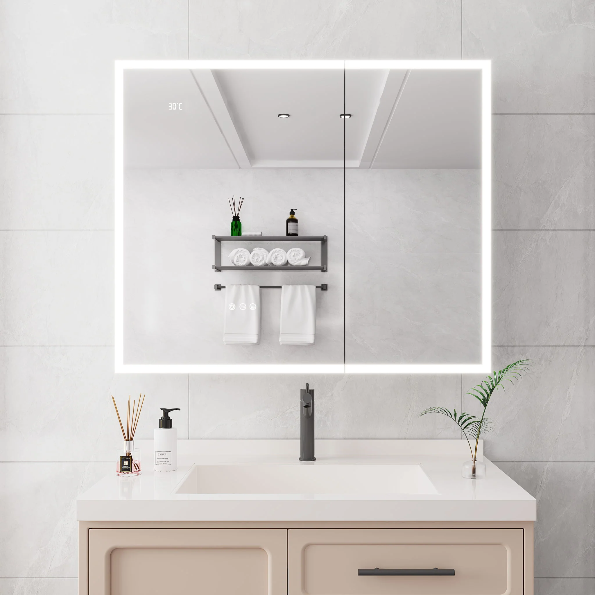 Bathroom Medicine Cabinet With Lights, LED Medicine Cabinet With Mirror, Lighted Medicine Cabinet With Defogger - Image 21