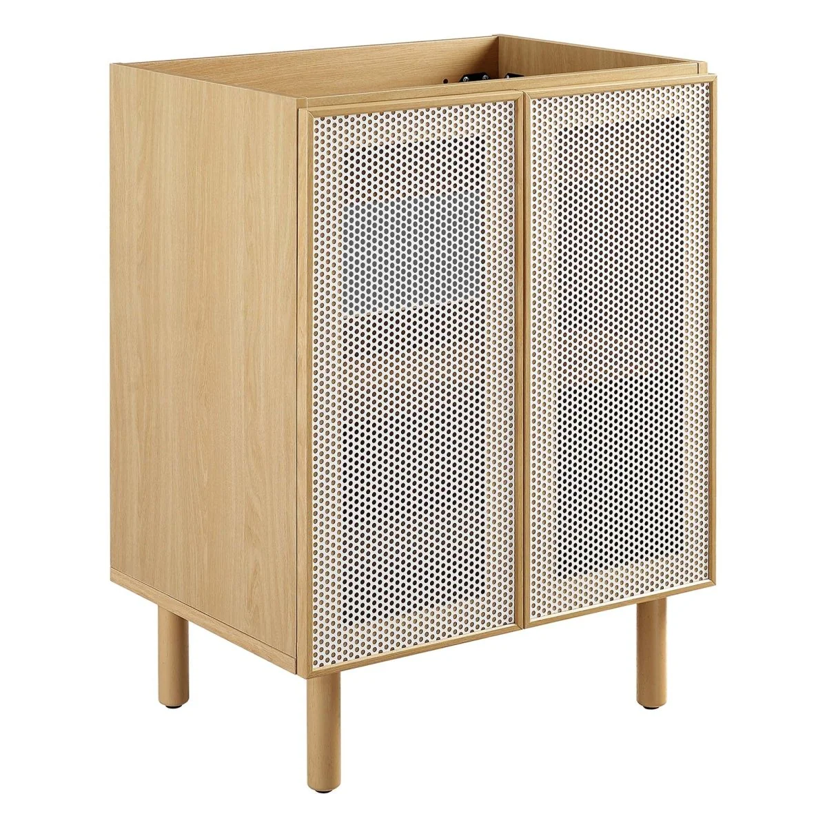 Bathroom Vanity Cabinet with Perforated Metal Doors – Sink Basin Not Included - Image 10