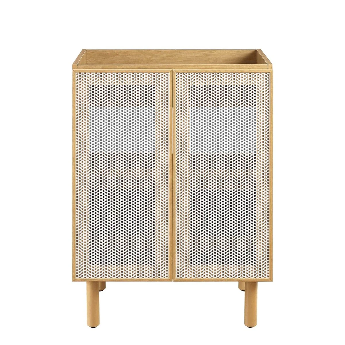 Bathroom Vanity Cabinet with Perforated Metal Doors – Sink Basin Not Included - Image 14