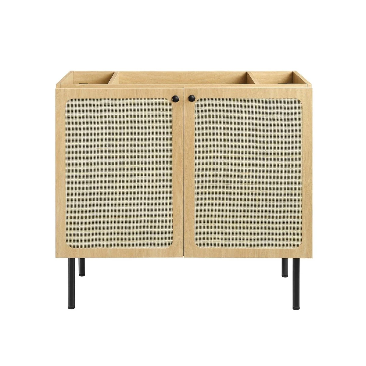 Bathroom Vanity Cabinet with Rattan Doors – Sink Basin Not Included, Various Sizes - Image 106