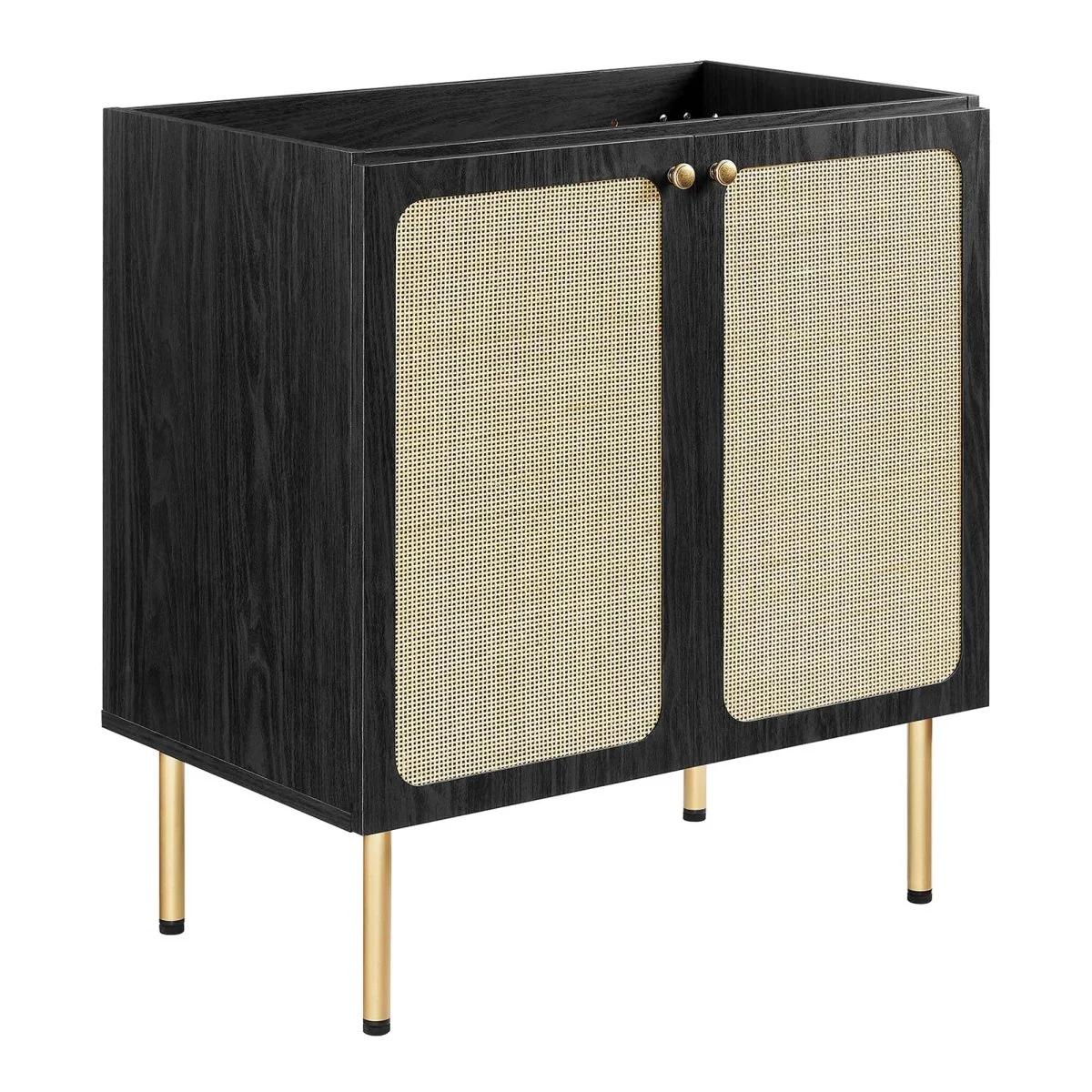 Bathroom Vanity Cabinet with Rattan Doors – Sink Basin Not Included, Various Sizes - Image 81