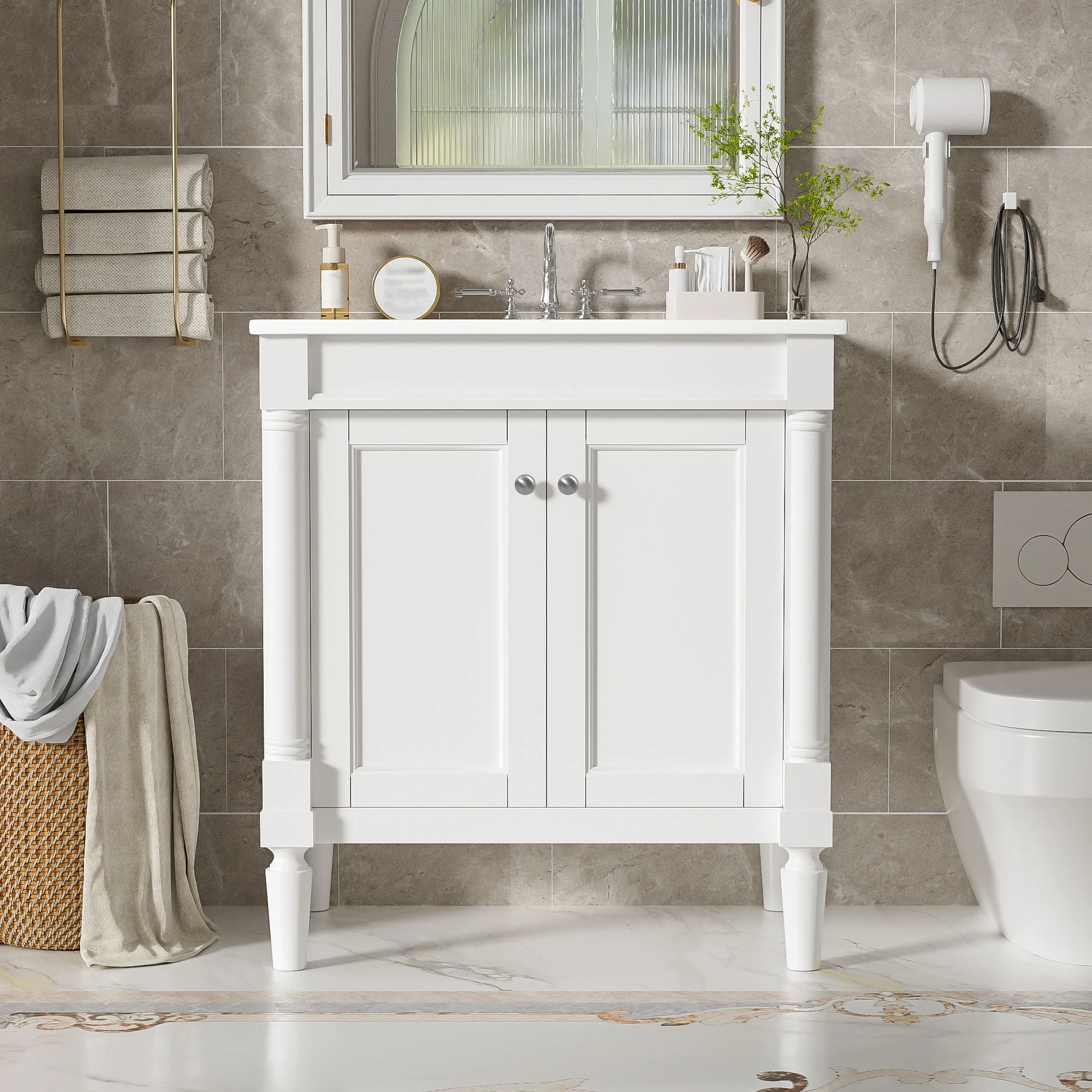 Bathroom Vanity Cabinet With Sink, Soft Close Doors, Storage Cabinet - Image 8