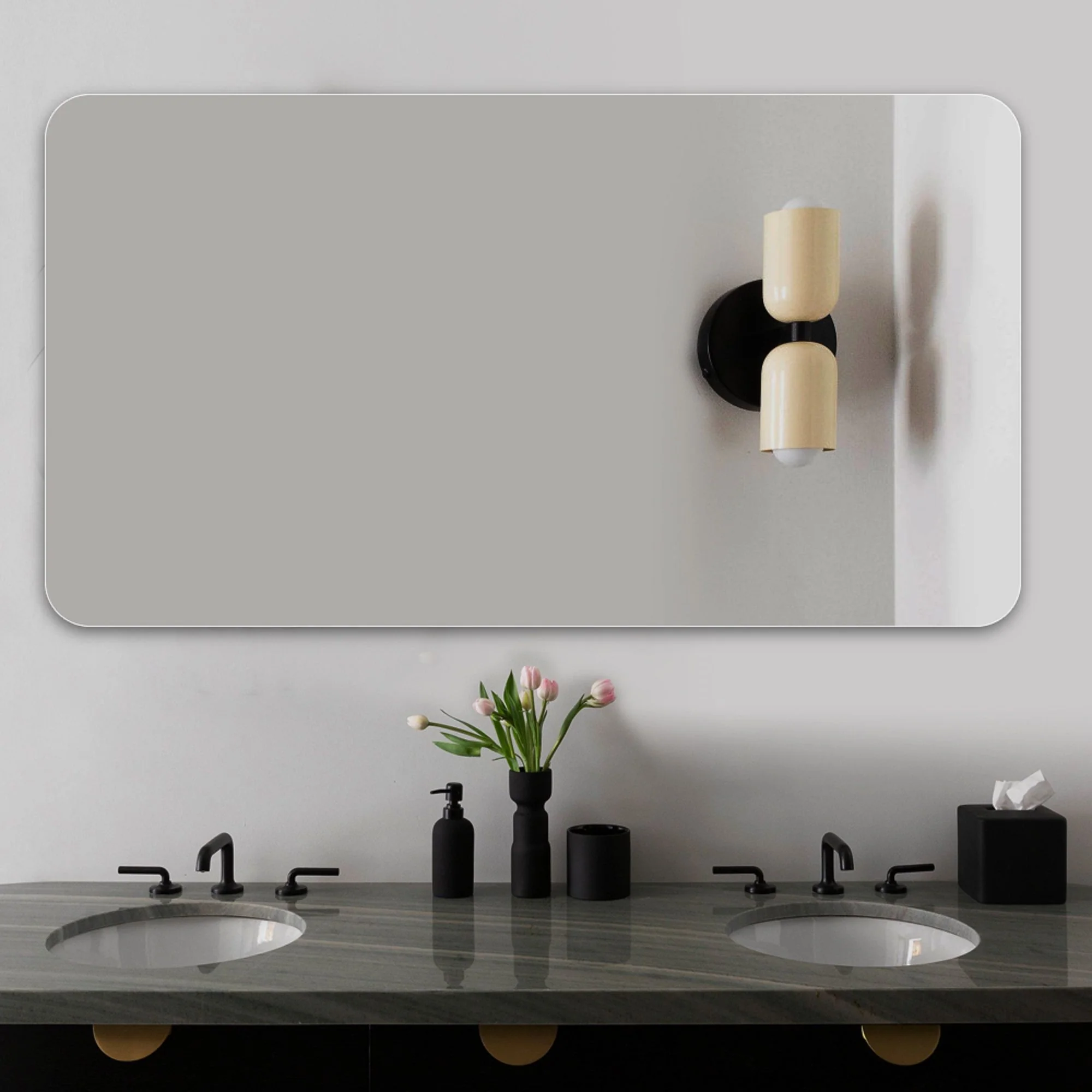 Bathroom Vanity Mirror, Wall-Mounted Mirror For Bathroom Anti-Fog, Waterproof - Image 6