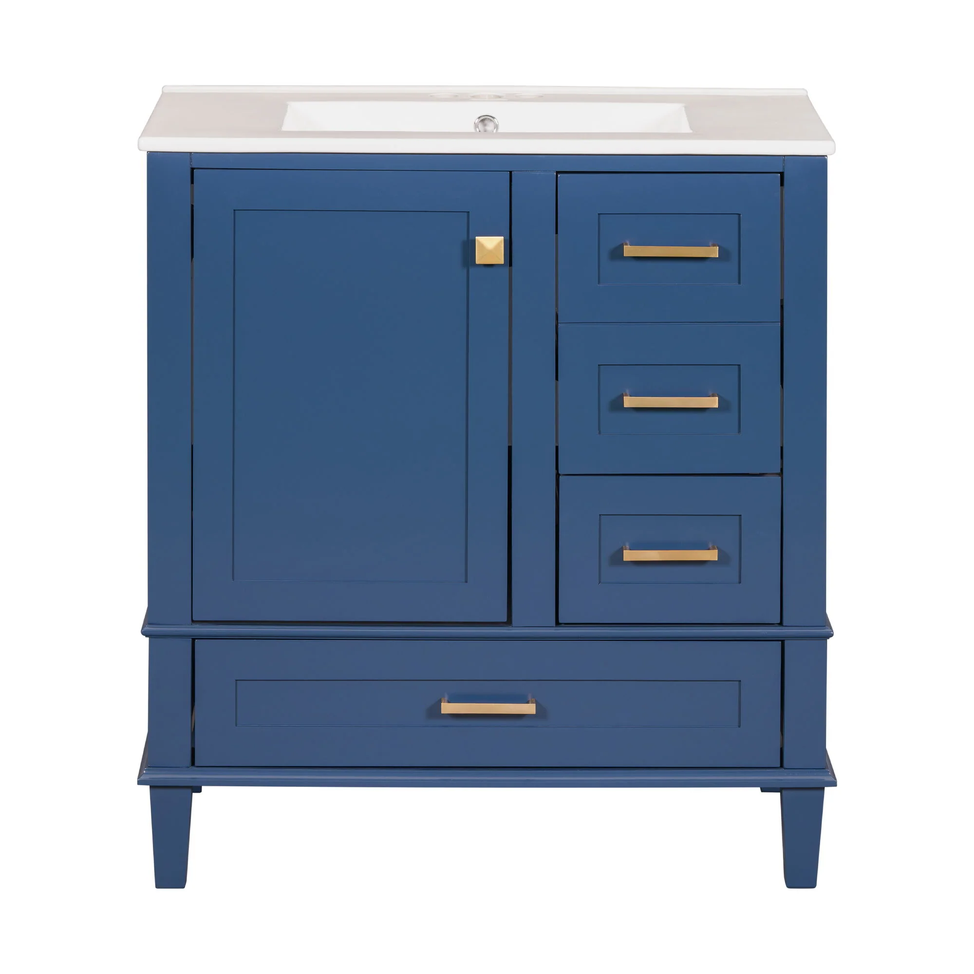 Bathroom Vanity, Modern Bathroom Cabinet With Sink Combo Set, Bathroom Storage Cabinet With A Soft Closing Door And 3 Drawers, Solid Wood Frame - Image 10