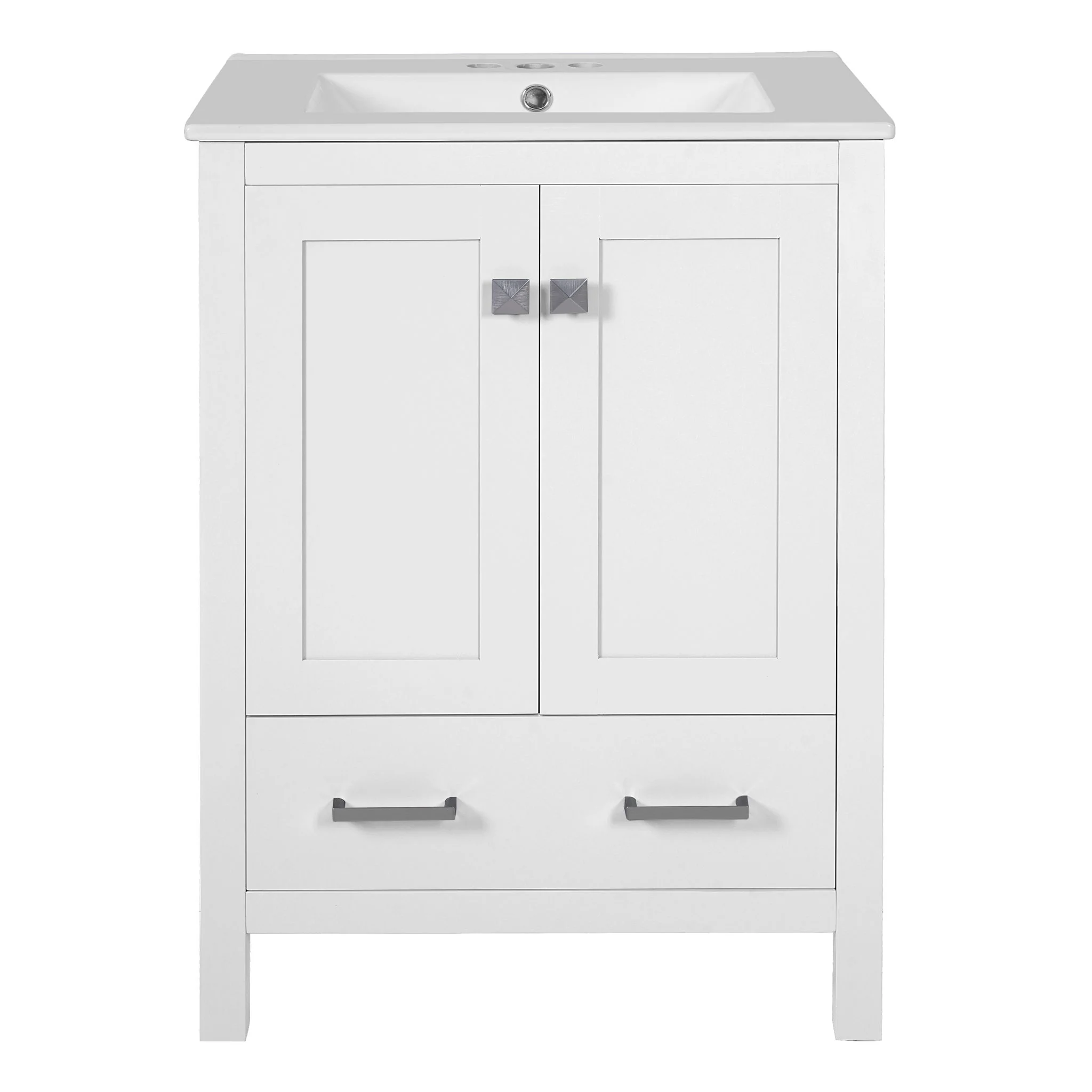 Bathroom Vanity With Integrated Undermount Ceramic Sink, 2 Doors And 1 Drawer, Soft Close Hinges - Image 6