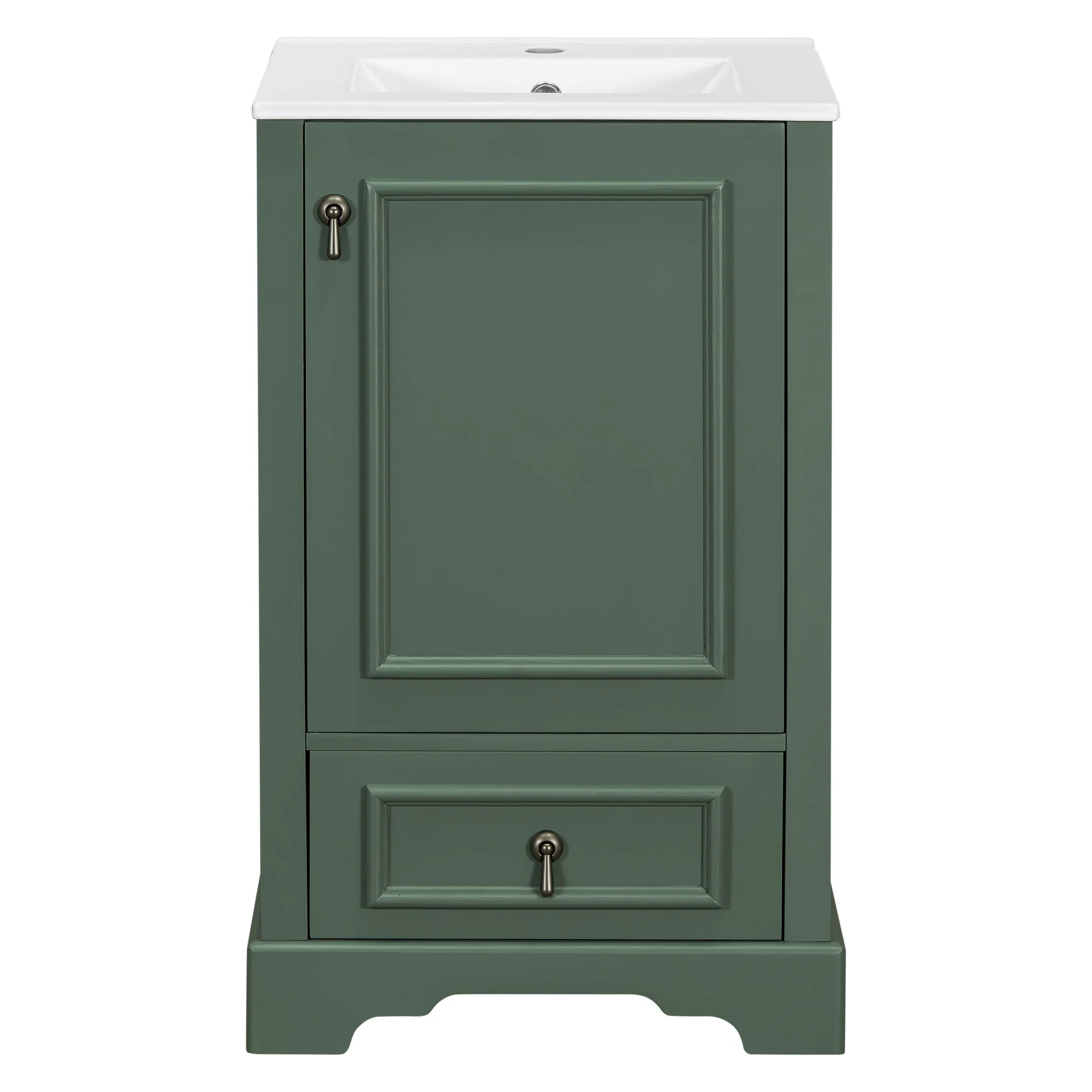 Bathroom Vanity With Sink, Soft Close Door, Adjustable U-Shaped Shelf - Image 3