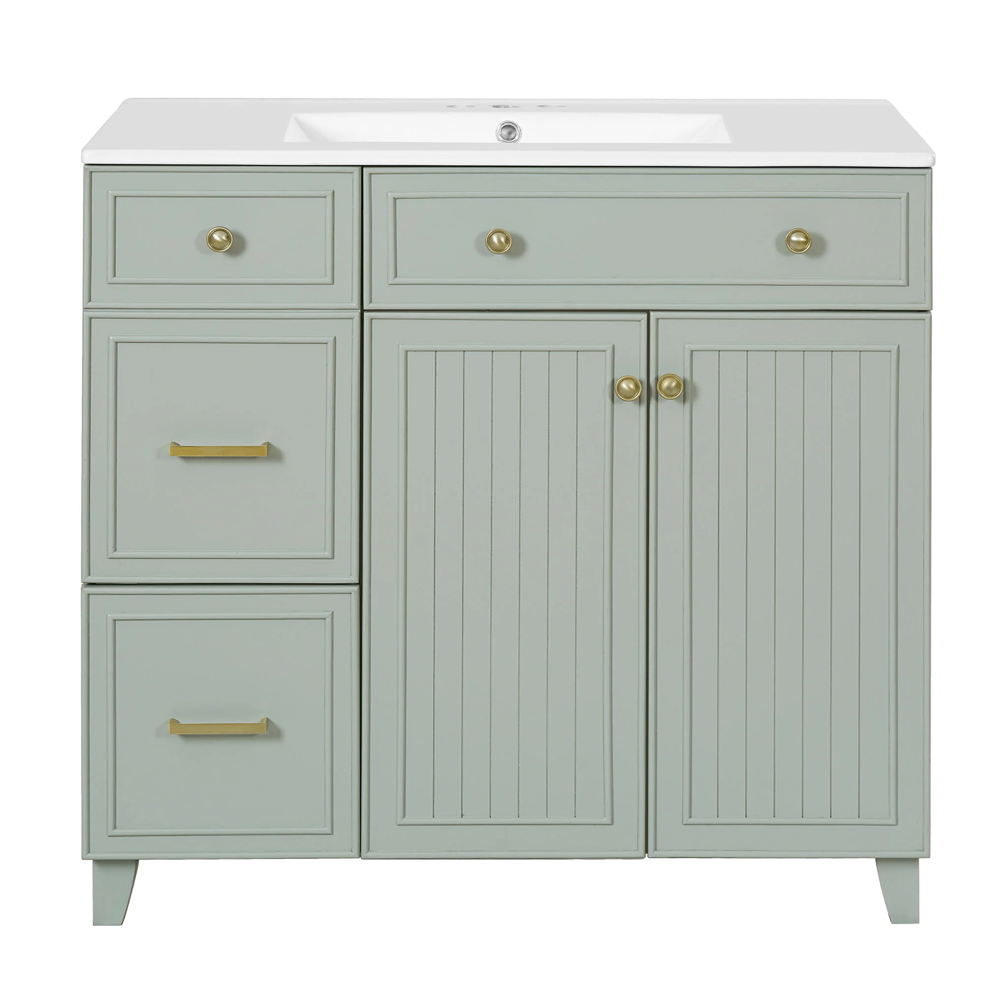 Bathroom Vanity With Sink, Soft Close Doors, Adjustable Shelves - Image 3