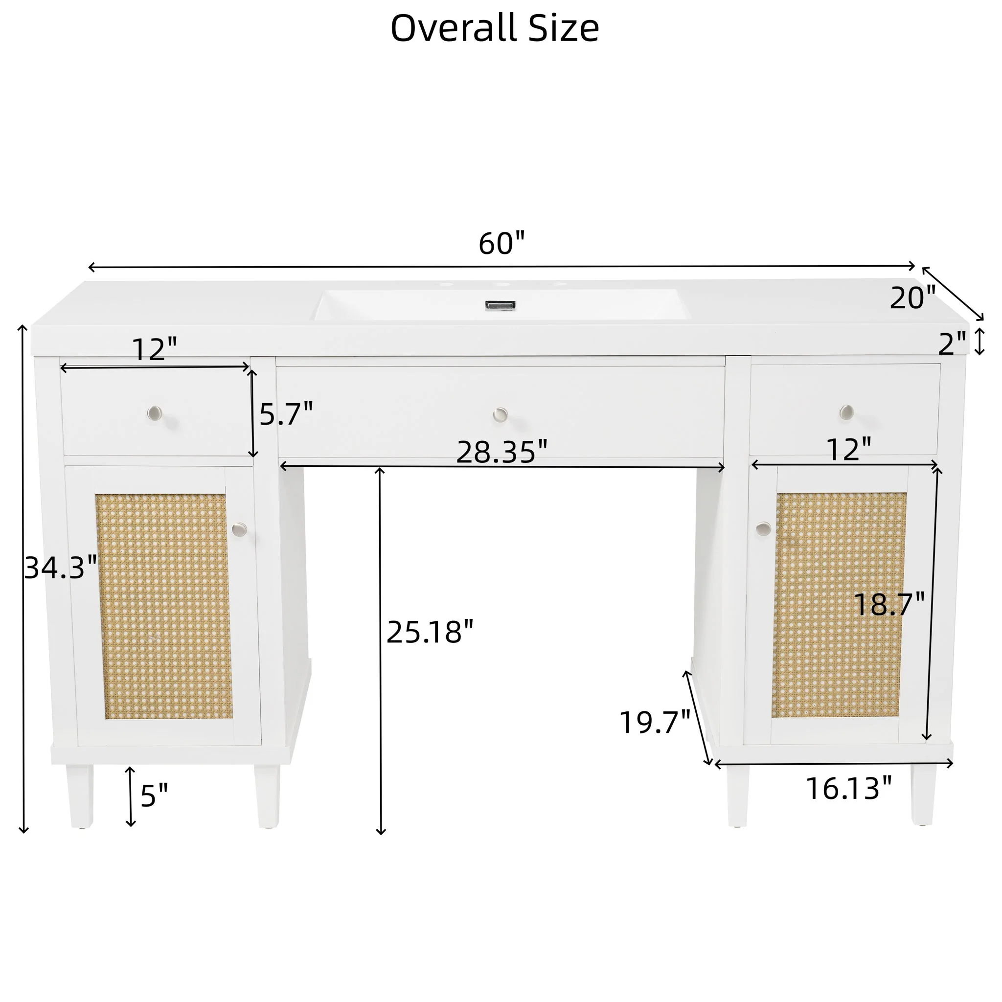 Bathroom Vanity With Sink, Spacious Storage Cabinet - Image 15