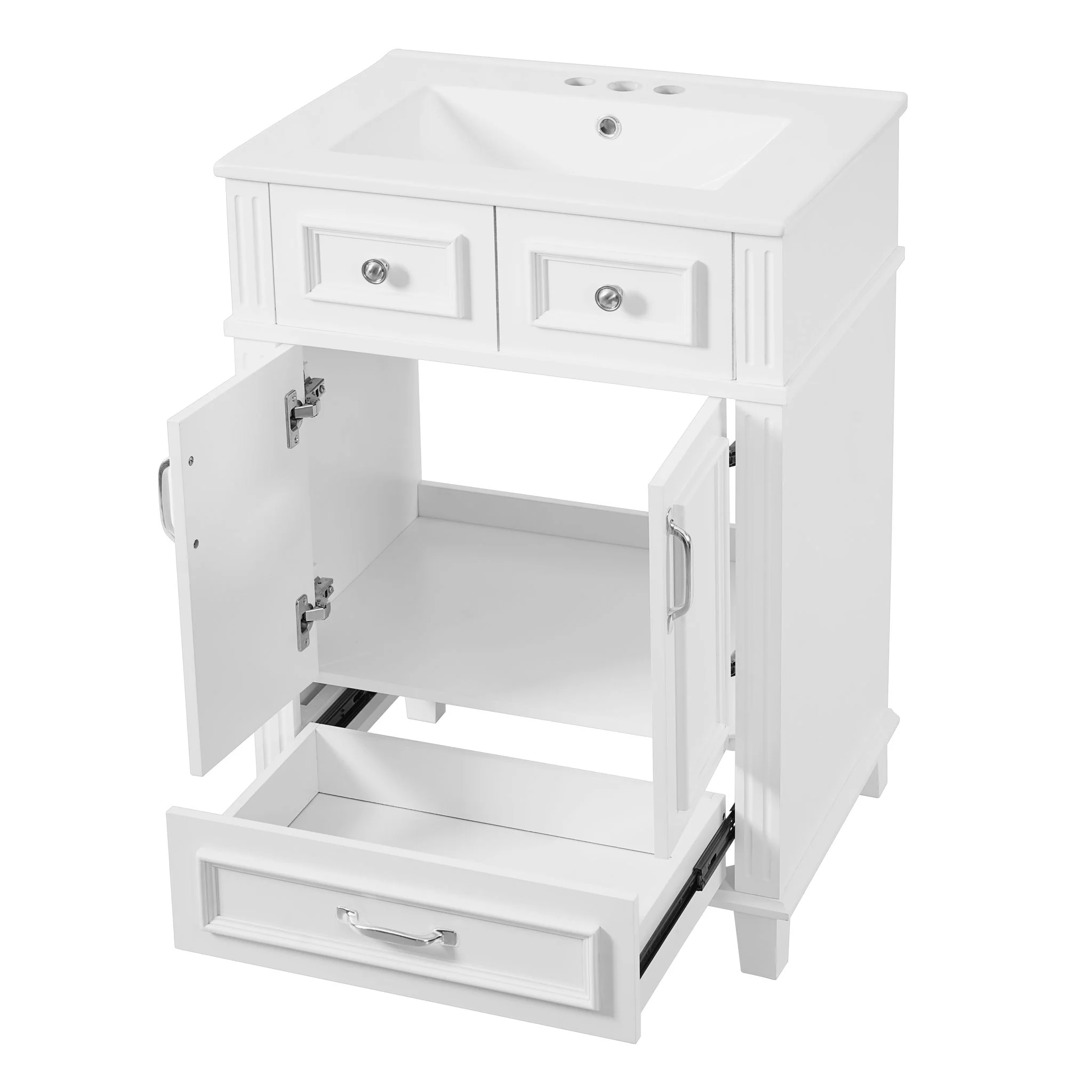 Bathroom Vanity With Sink, Storage Cabinet - Image 3