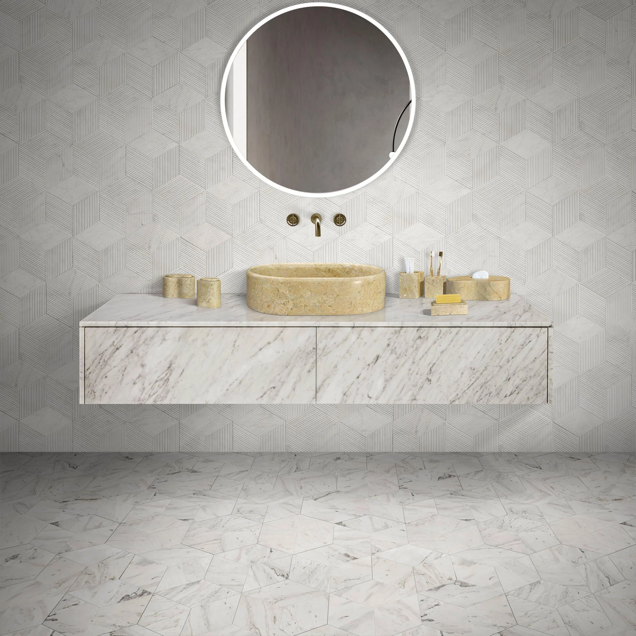 Bathroom Vessel Sink, Semi Polished Surface - Image 45