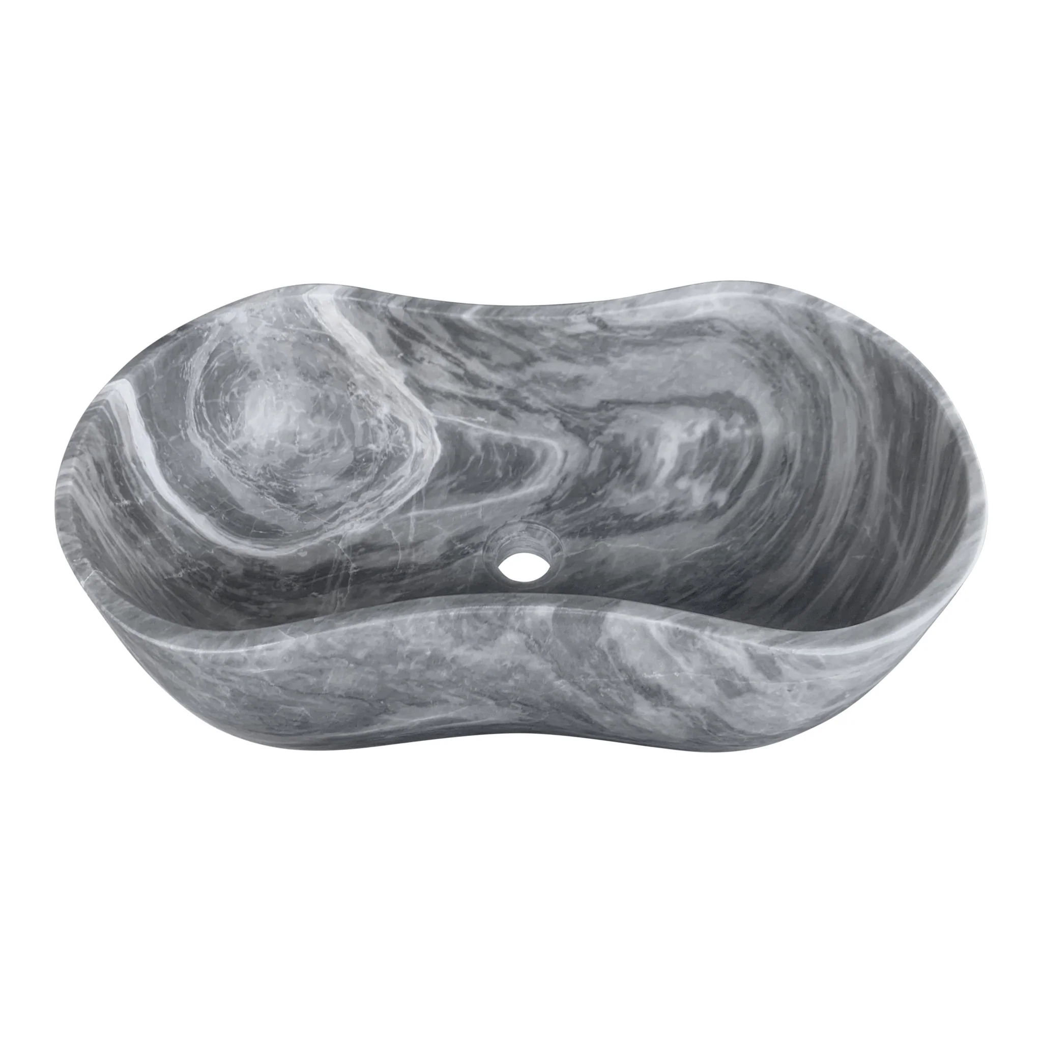 Bathroom Vessel Sink With Wavy Design - Image 15