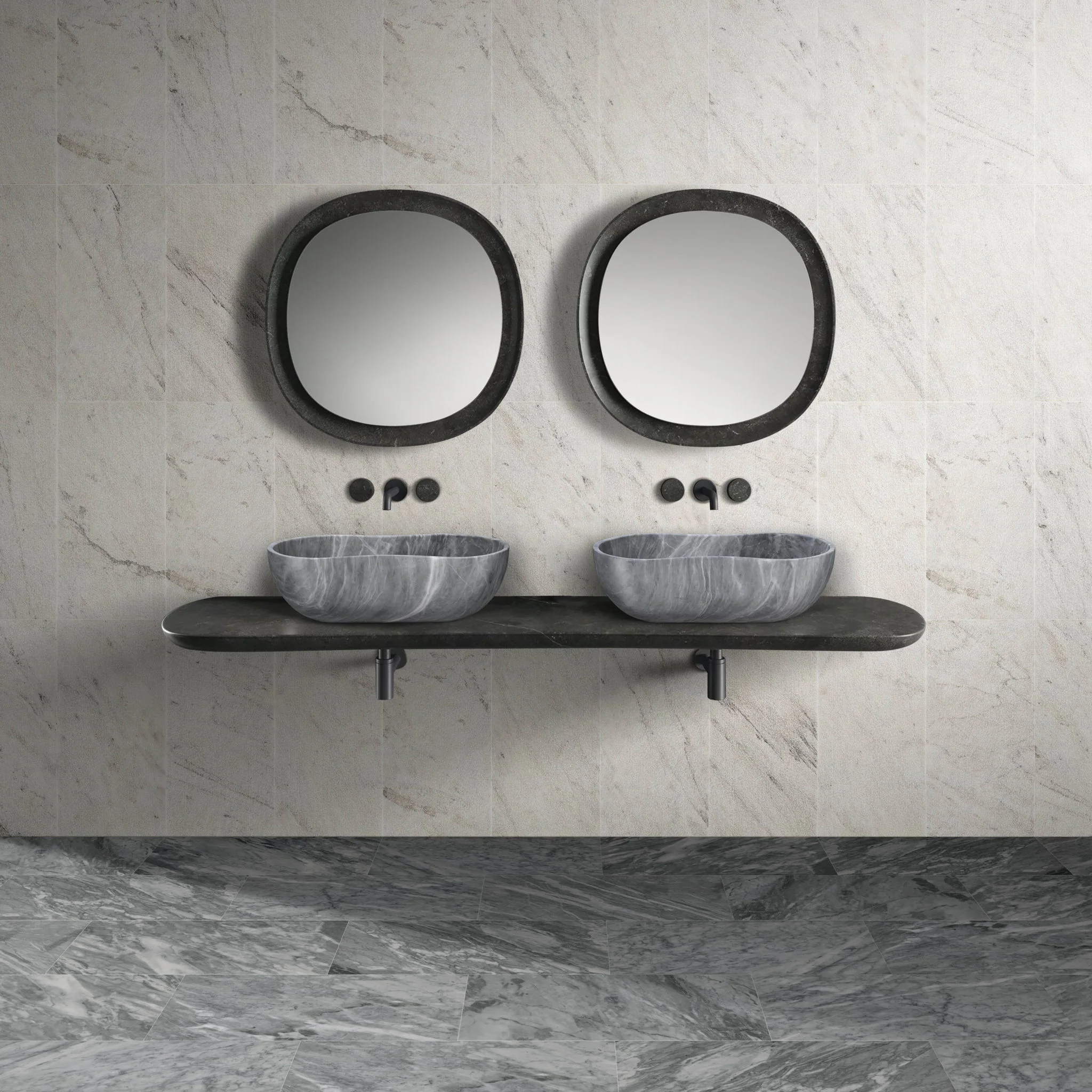 Bathroom Vessel Sink With Wavy Design - Image 40