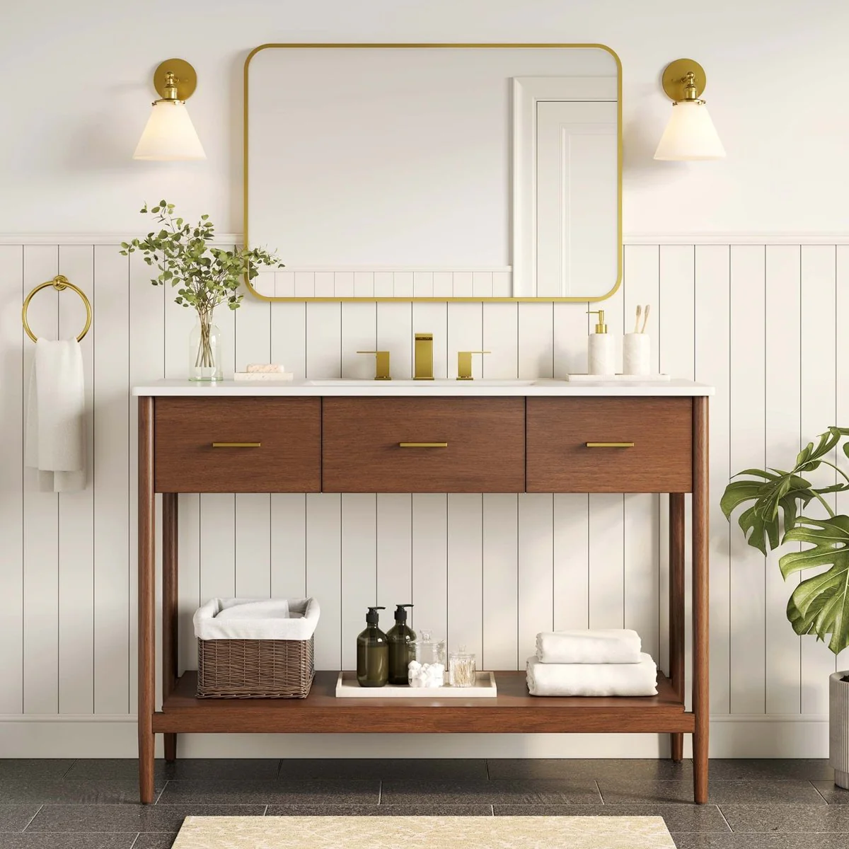 Bathroom Wood Vanity Cabinet – Multiple Widths & Configurations, Sink Basin Not Included - Image 30
