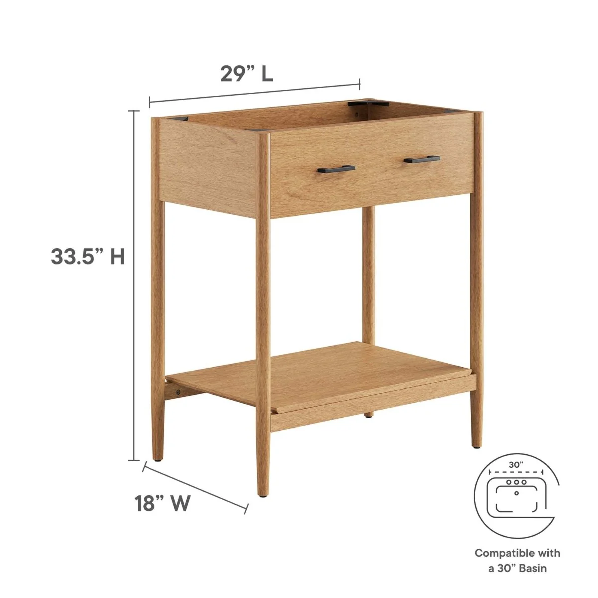 Bathroom Wood Vanity Cabinet – Multiple Widths & Configurations, Sink Basin Not Included - Image 73