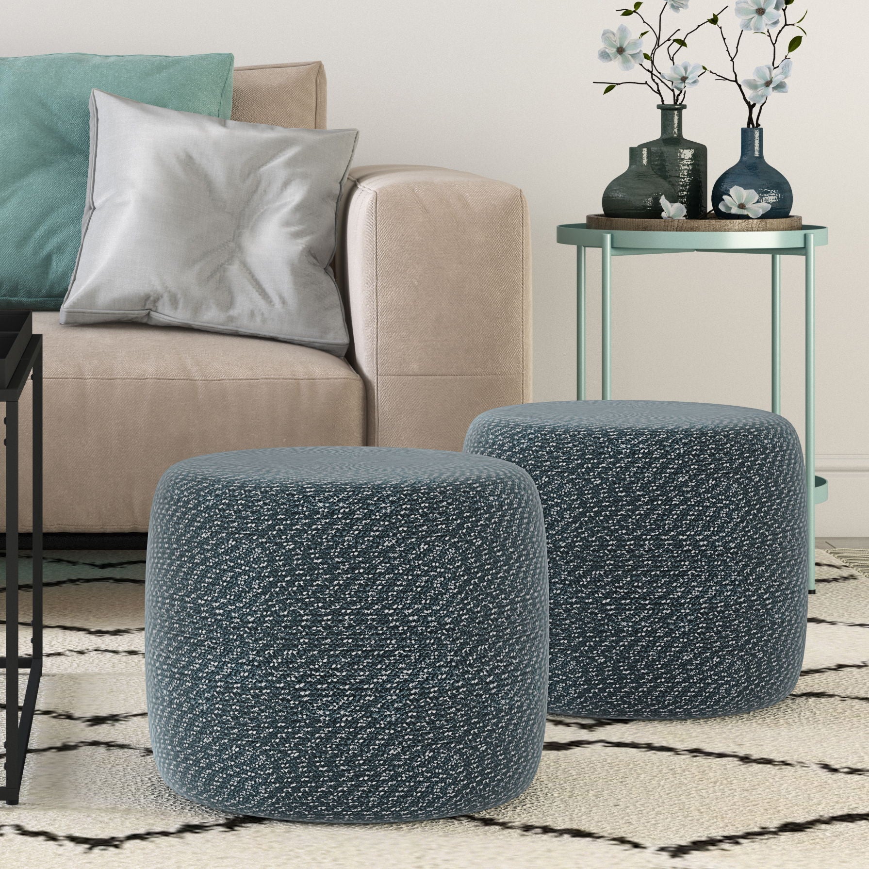 Bayley - Versatile Round Braided Pouf - Image 14