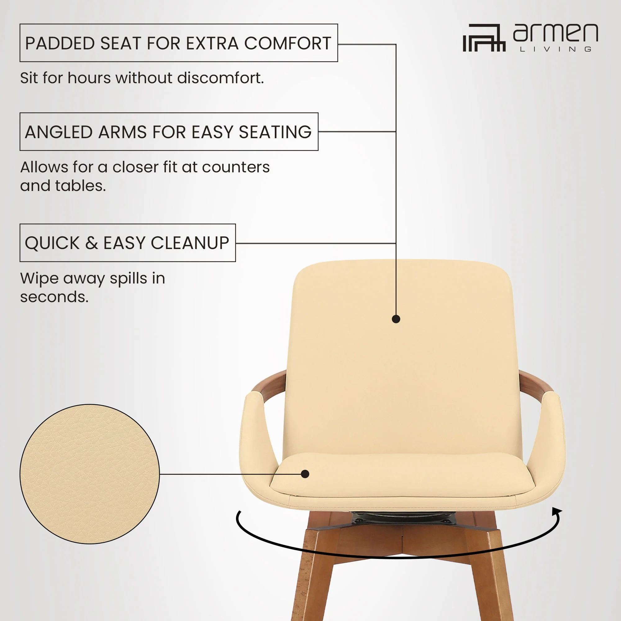 Baylor - Swivel Bar Stool - Image 7