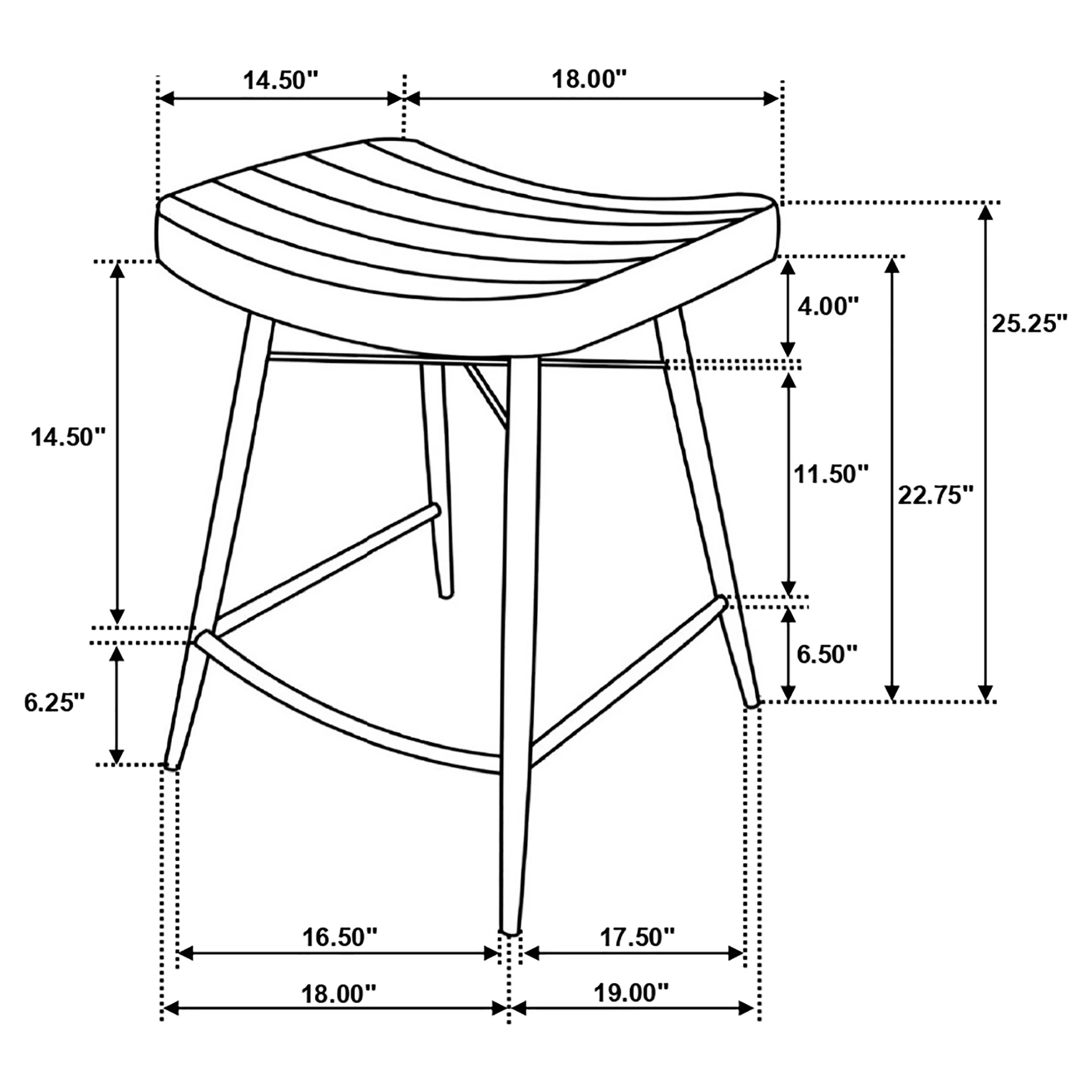 Bayu Leather Upholstered Counter Stool Espresso, Set of 2 - Image 8
