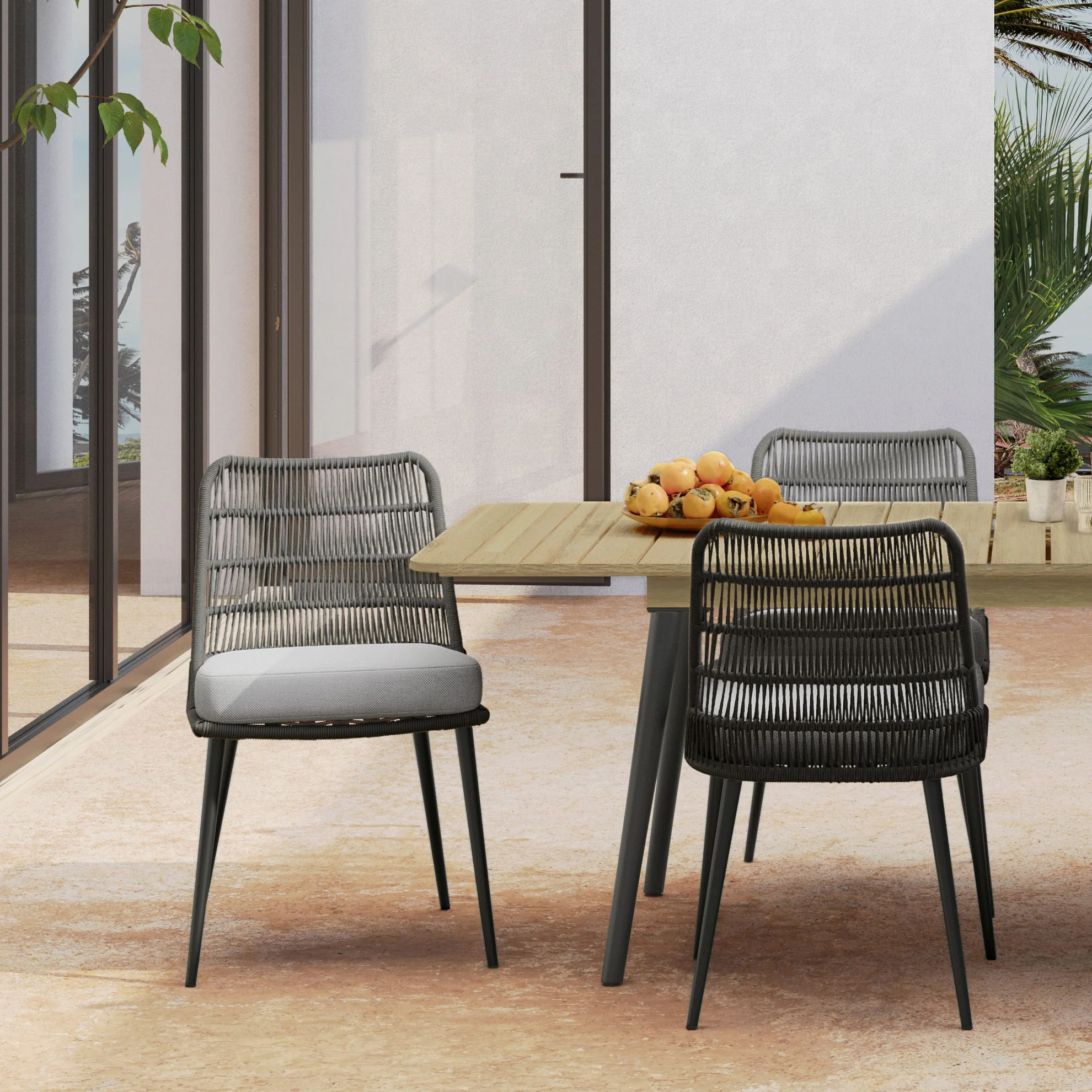Beachside - Outdoor Dining Chair (Set of 2) - Gray - Image 9