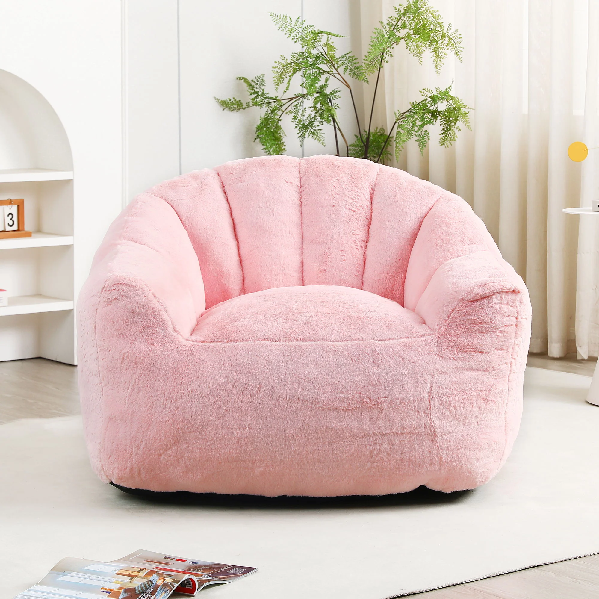Beanbag Chair, Beanbag Sofa Chair With Armrests Stuffed High Density Foam - Image 10
