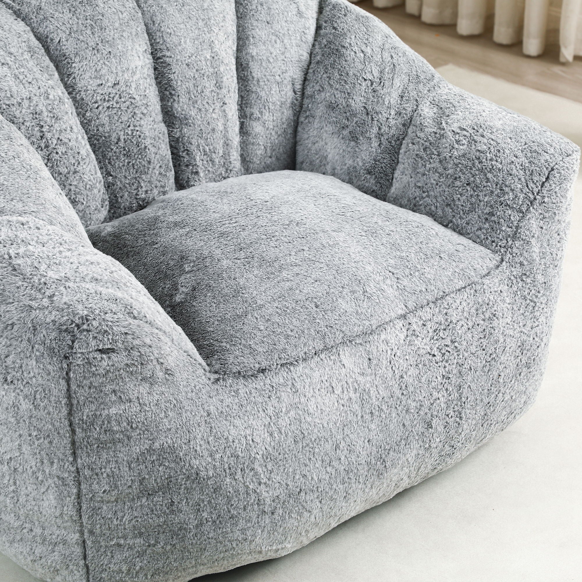 Beanbag Chair, Beanbag Sofa Chair With Armrests Stuffed High Density Foam - Image 24