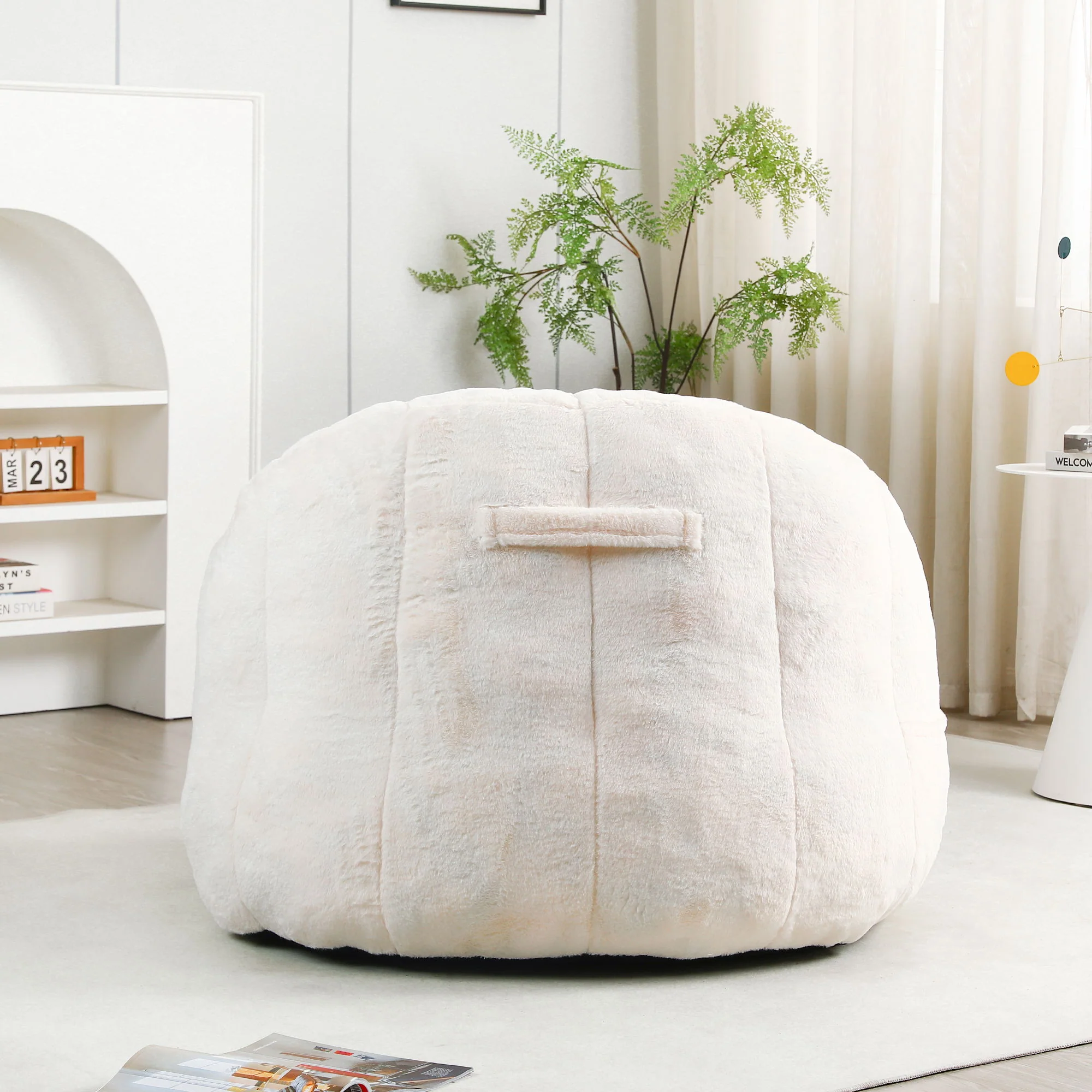 Beanbag Chair, Beanbag Sofa Chair With Armrests Stuffed High Density Foam - Image 25
