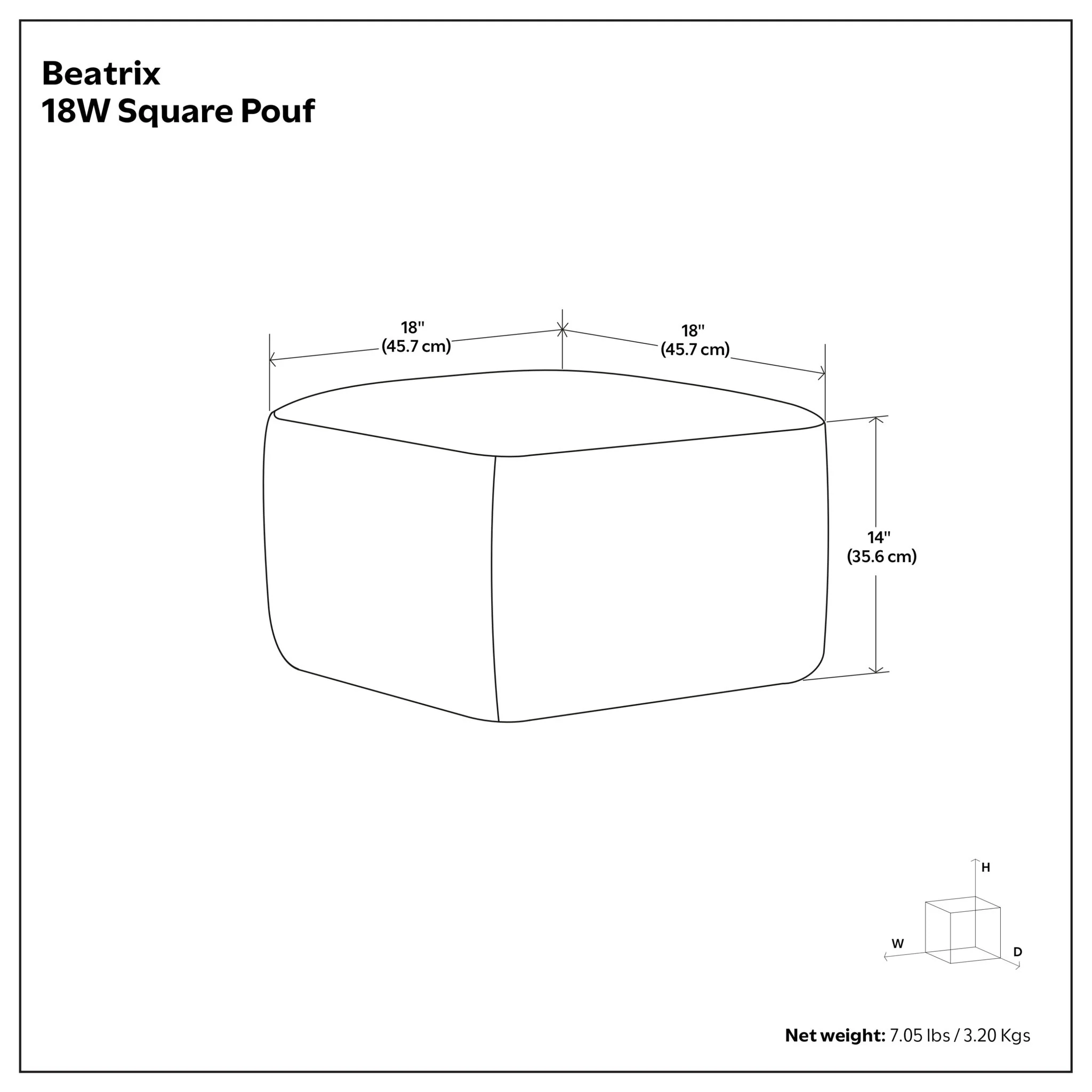 Beatrix - Square Pouf - Multicolor - Image 7