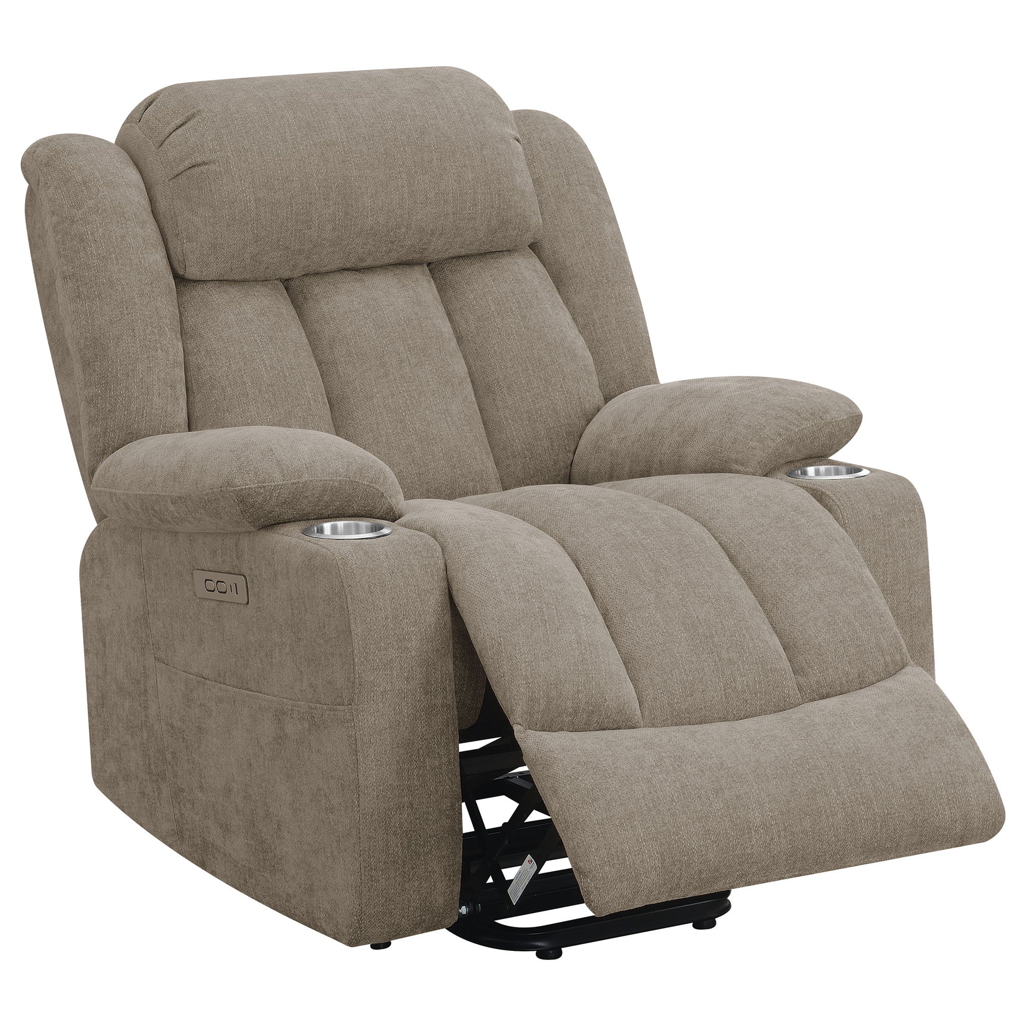 Beca - Upholstered Power Lift Recliner With Cupholders And USB Charging - Image 15