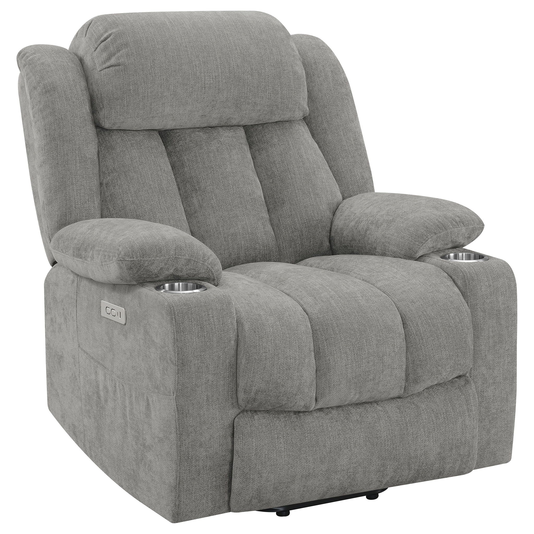 Beca - Upholstered Power Lift Recliner With Cupholders And USB Charging - Image 2