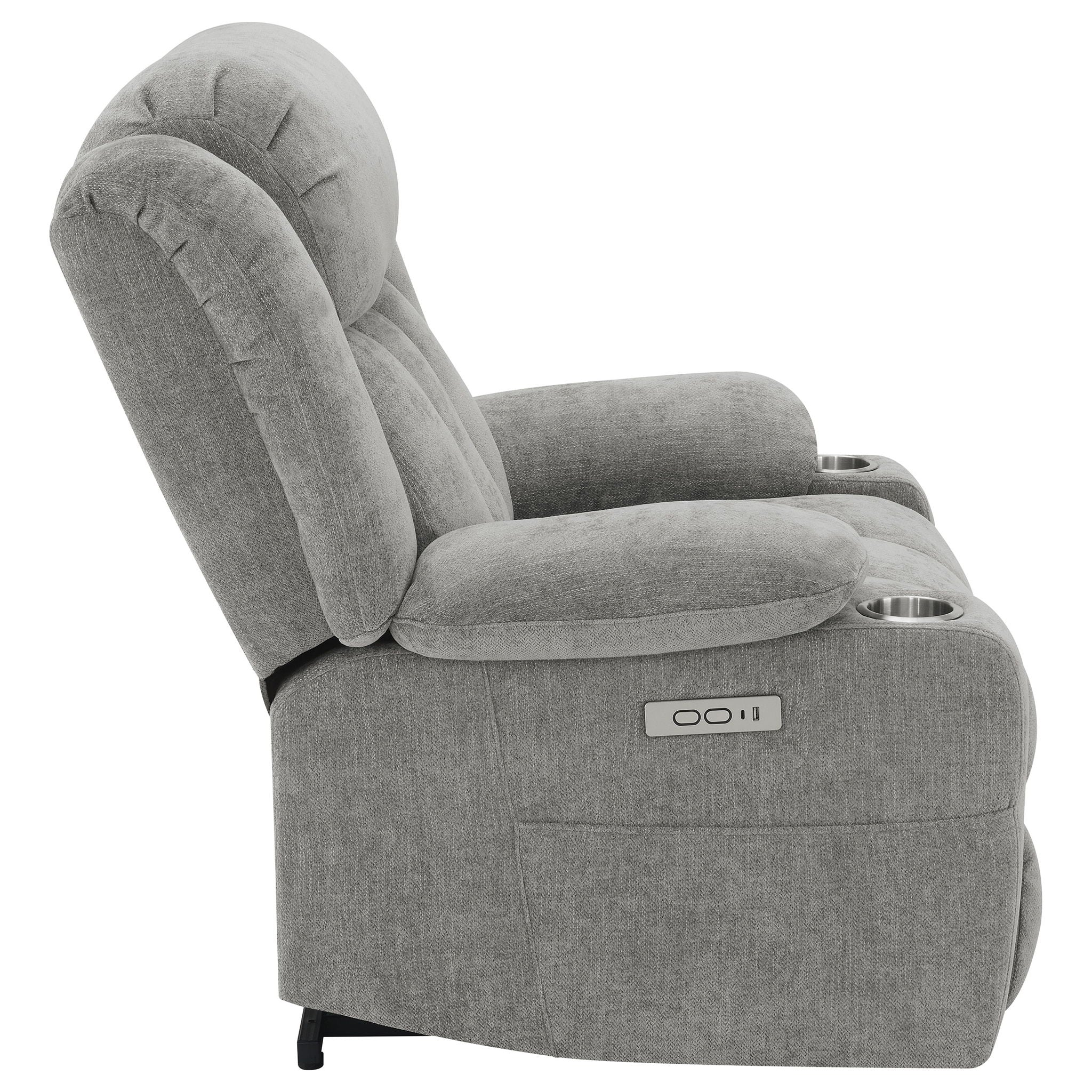 Beca - Upholstered Power Lift Recliner With Cupholders And USB Charging - Image 26