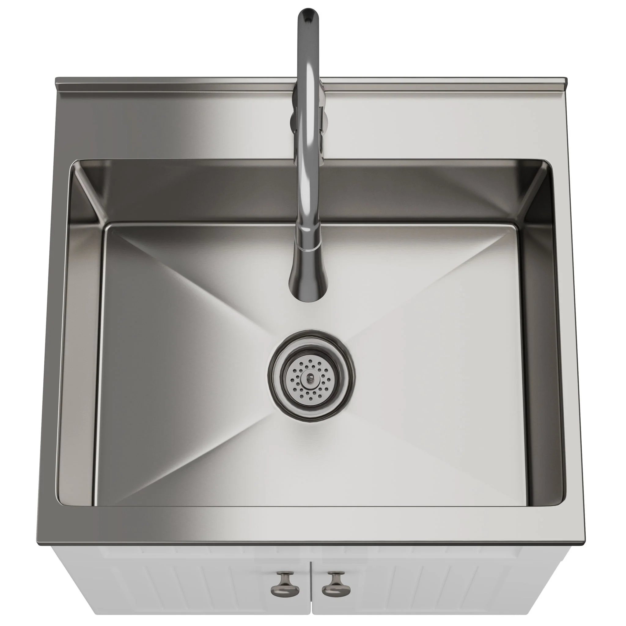 Beckham - Laundry Cabinet & Faucet And Stainless Steel Sink - Image 3