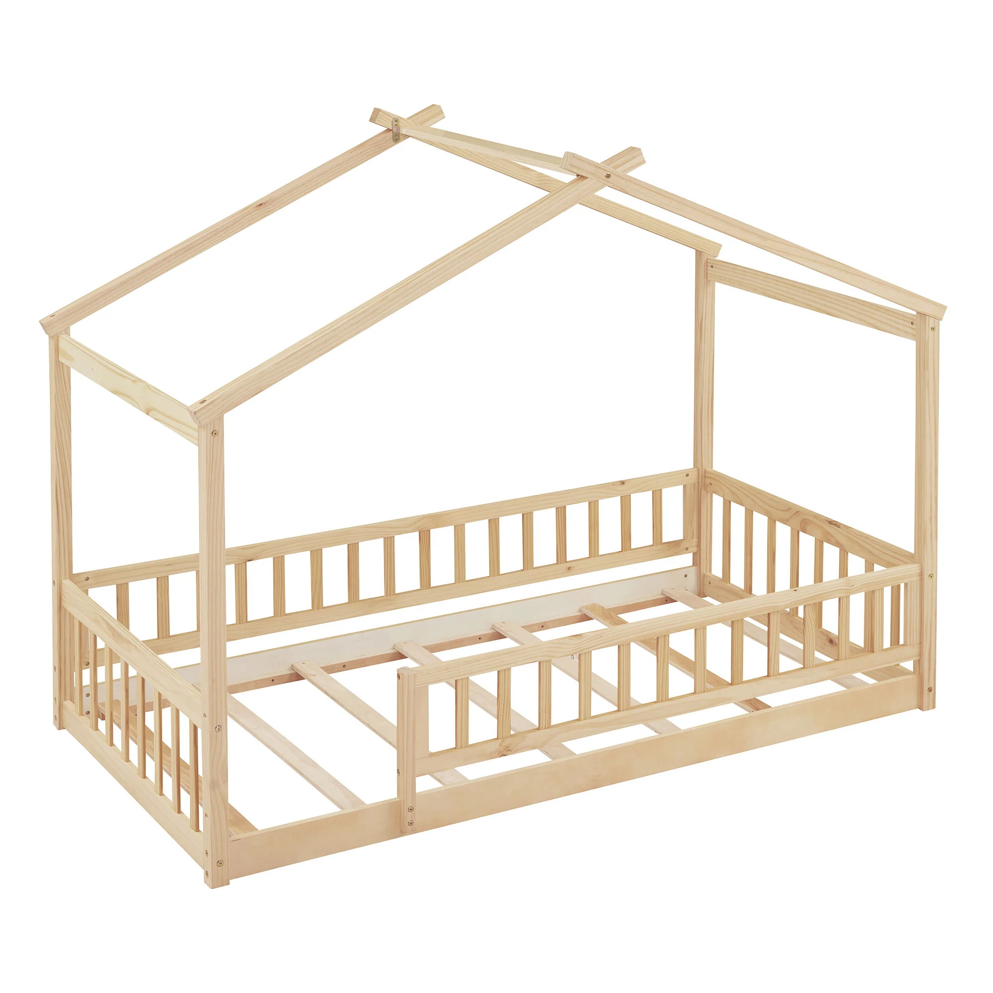 Bed House Bed Frame With Fence - Image 46