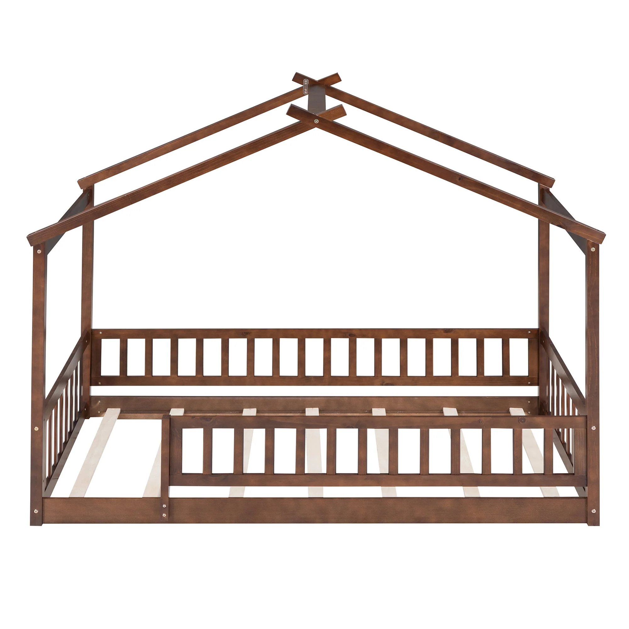 Bed House Bed Frame With Fence - Image 48