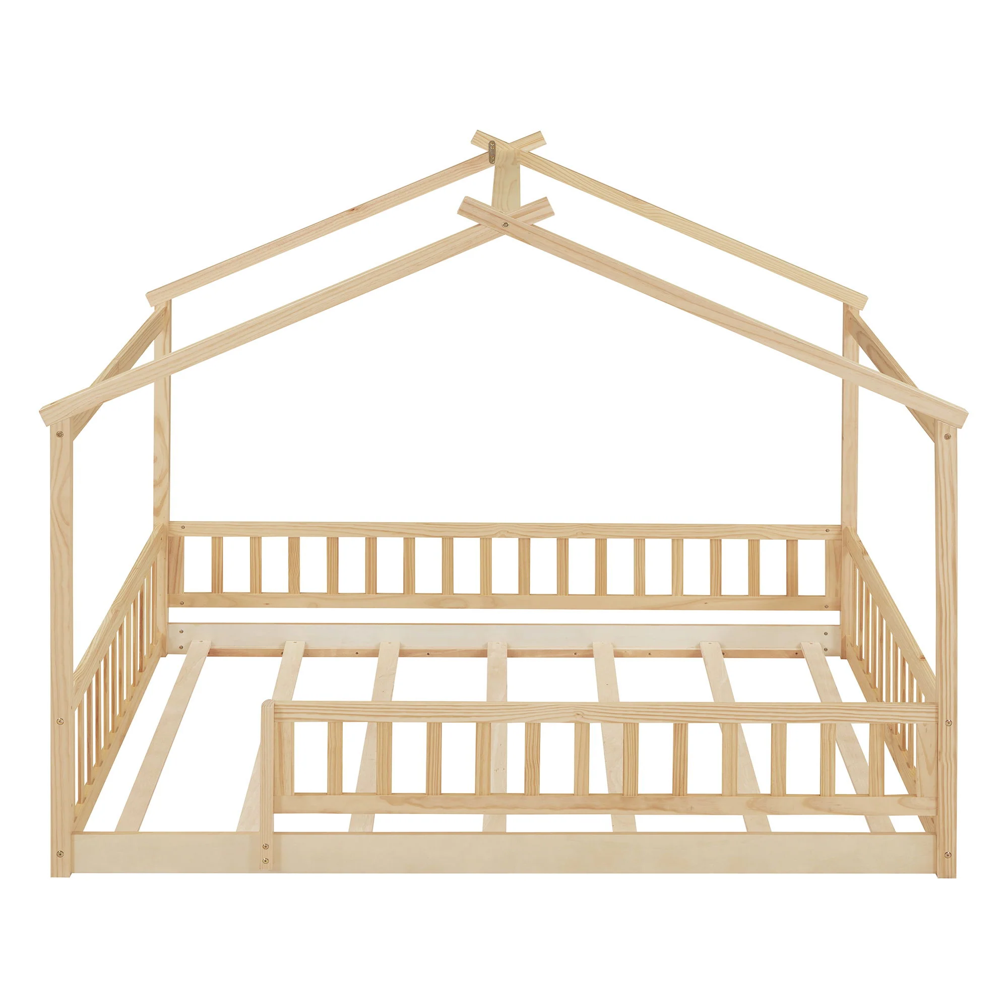 Bed House Bed Frame With Fence - Image 53