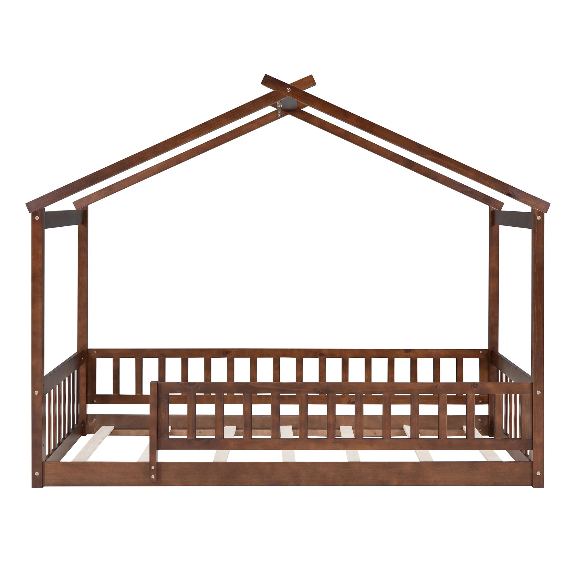 Bed House Bed Frame With Fence - Image 55