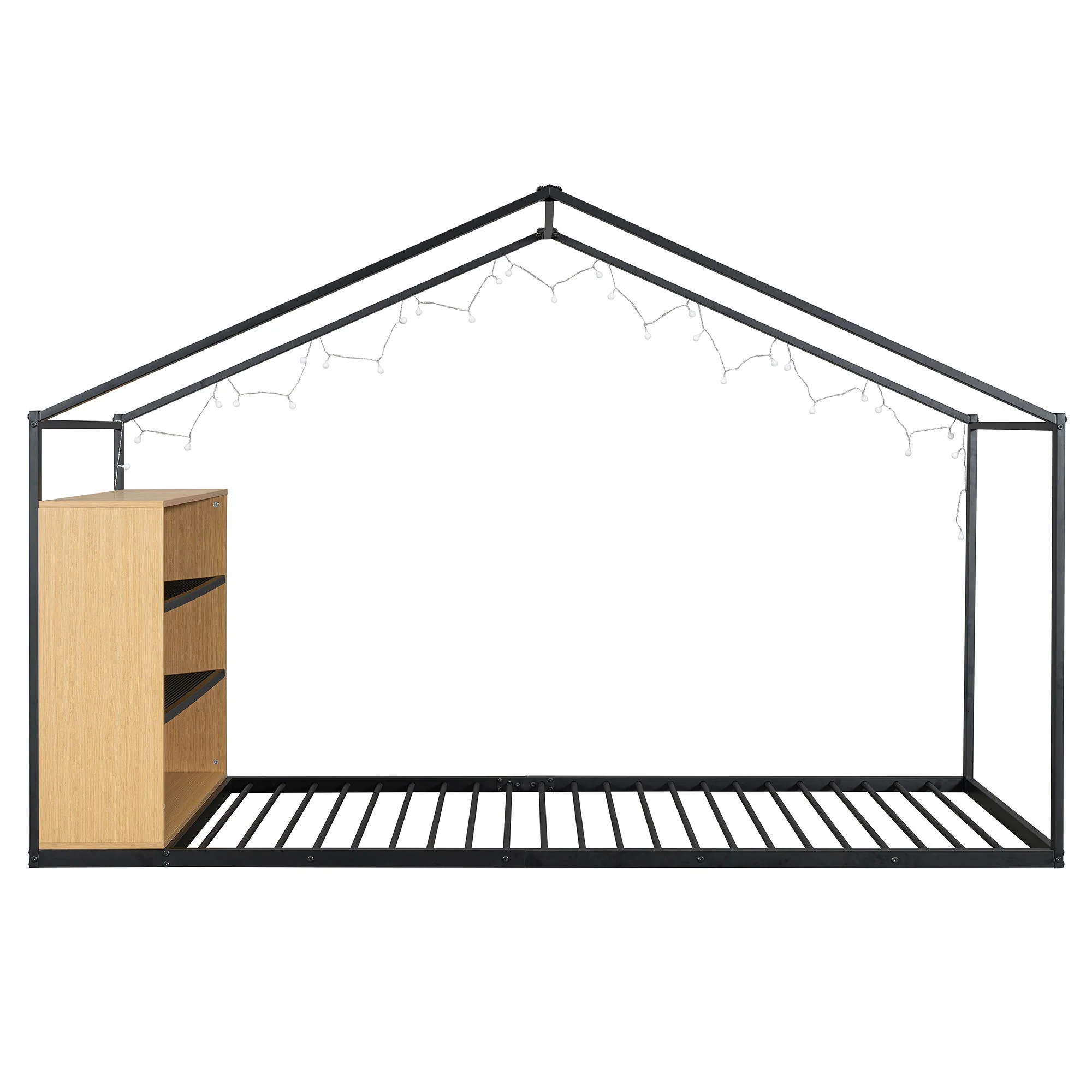 Bed House Frame With Shelves And Lights - Image 7