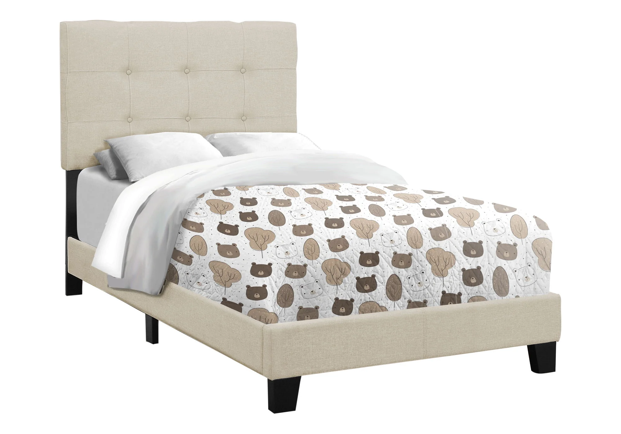 Bed, Upholstered, Frame Only, Transitional - Image 61