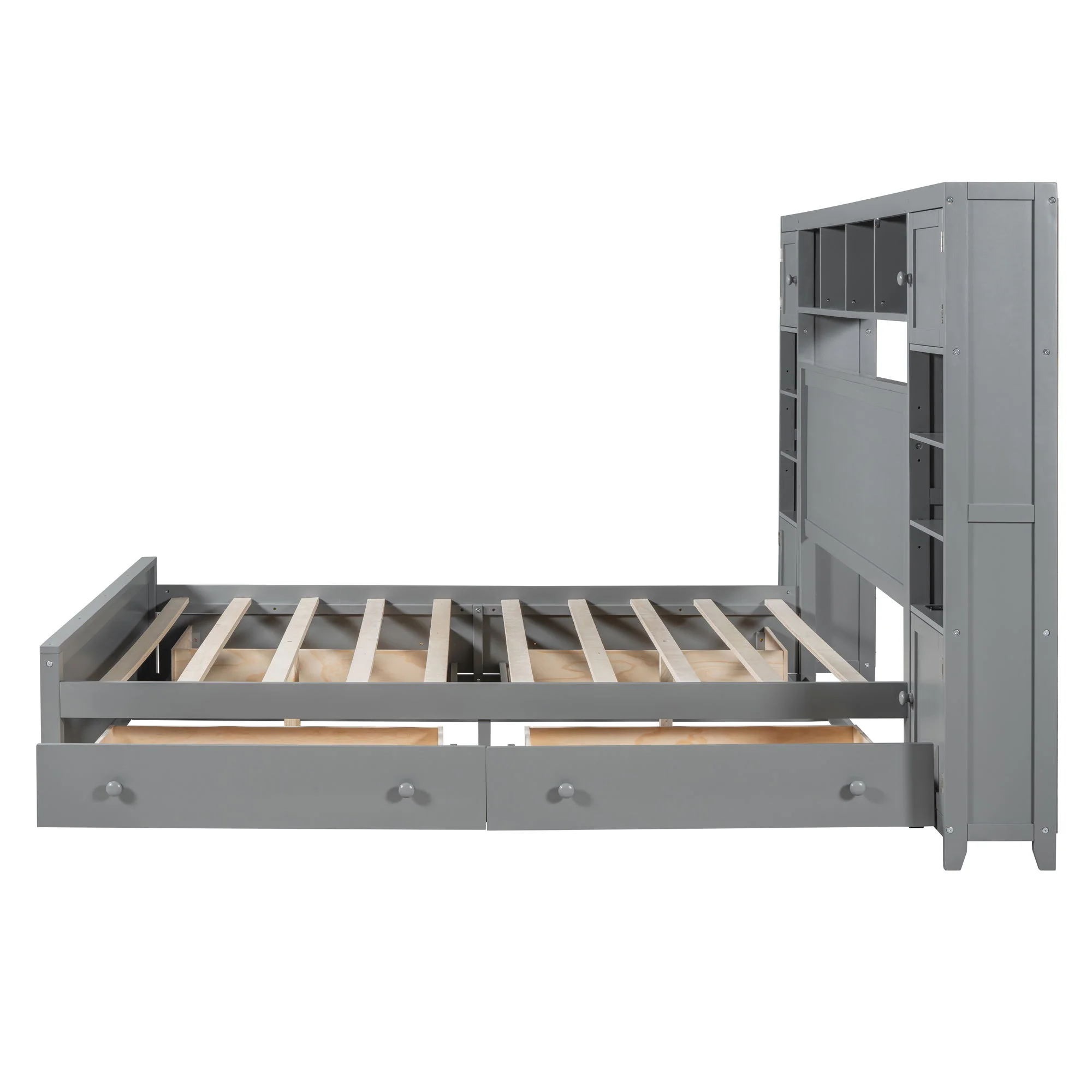 Bed With All In One Cabinet, Shelf And Sockets - Image 26