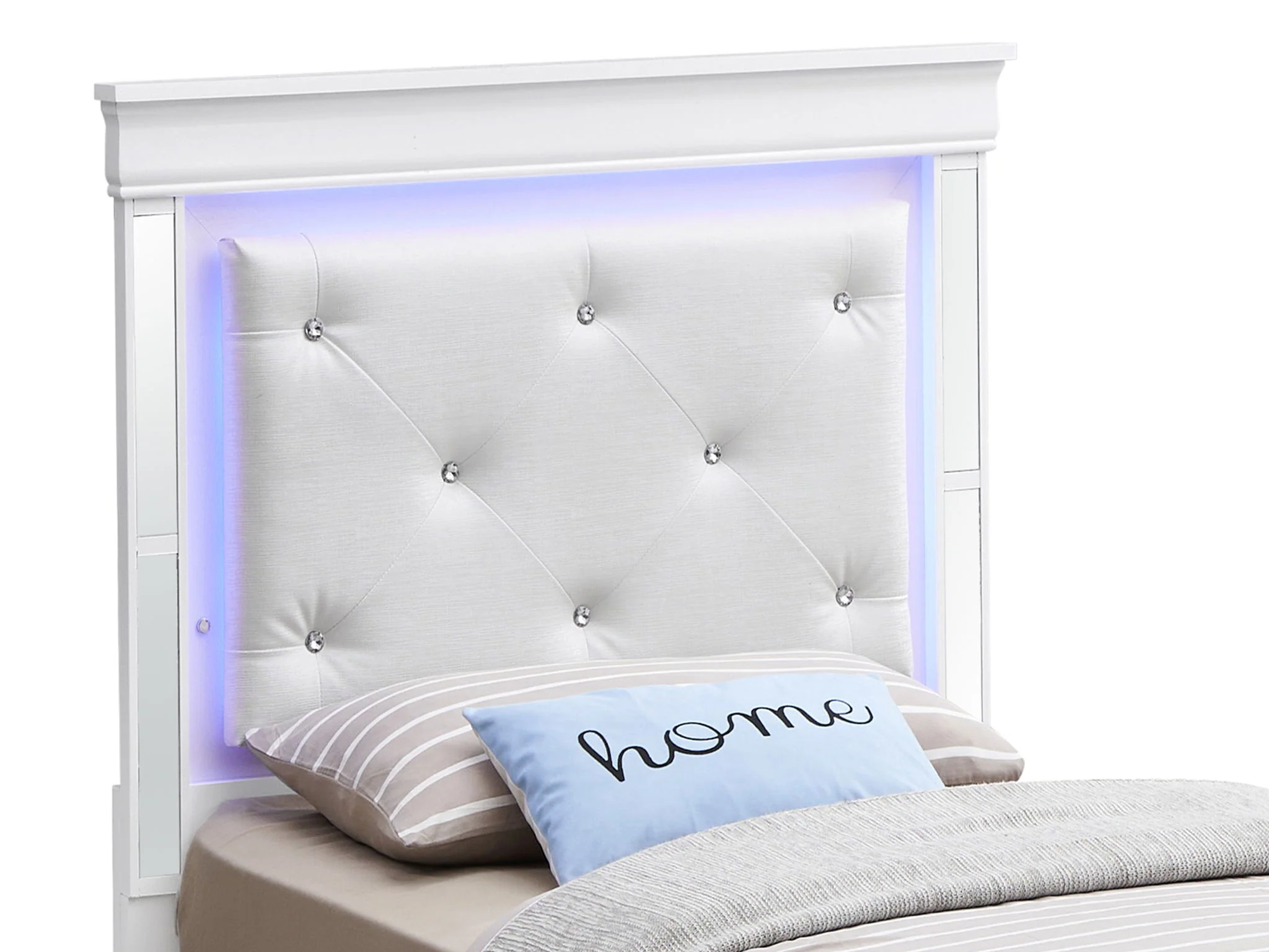 Bed With LED Light Accents Headboard - Image 10