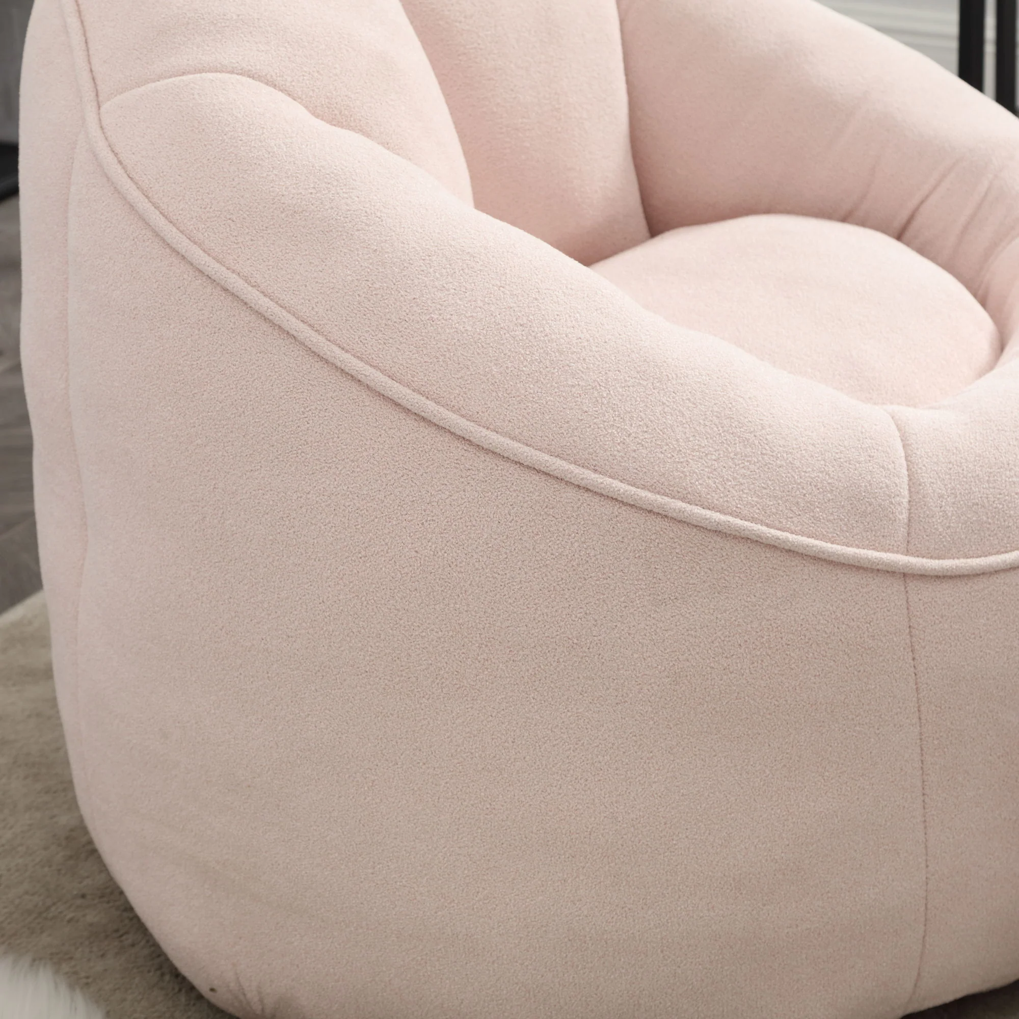Bedding Bean Bag Sofa Chair High Pressure Foam With Footrest - Image 15