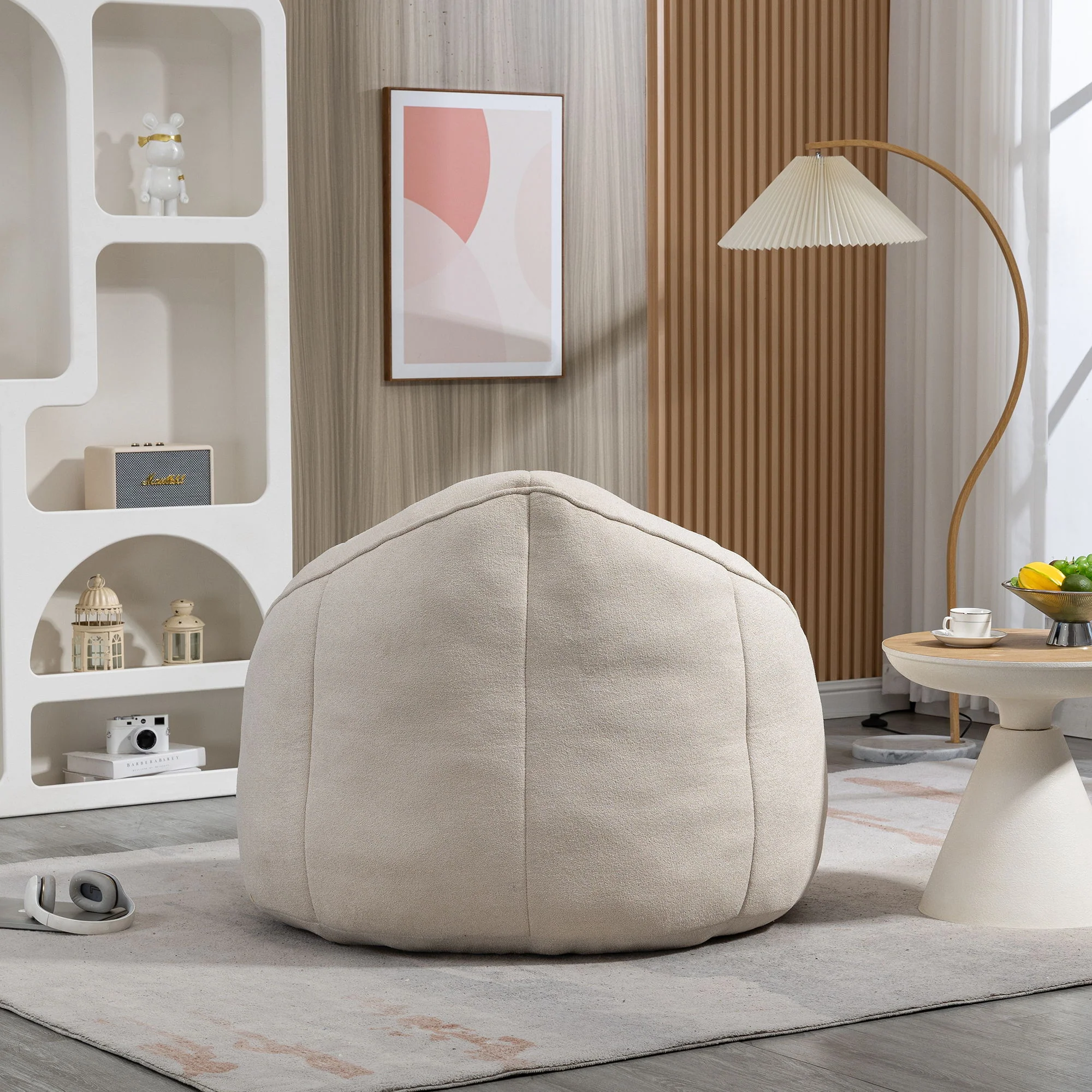 Bedding Bean Bag Sofa Chair High Pressure Foam With Footrest - Image 41