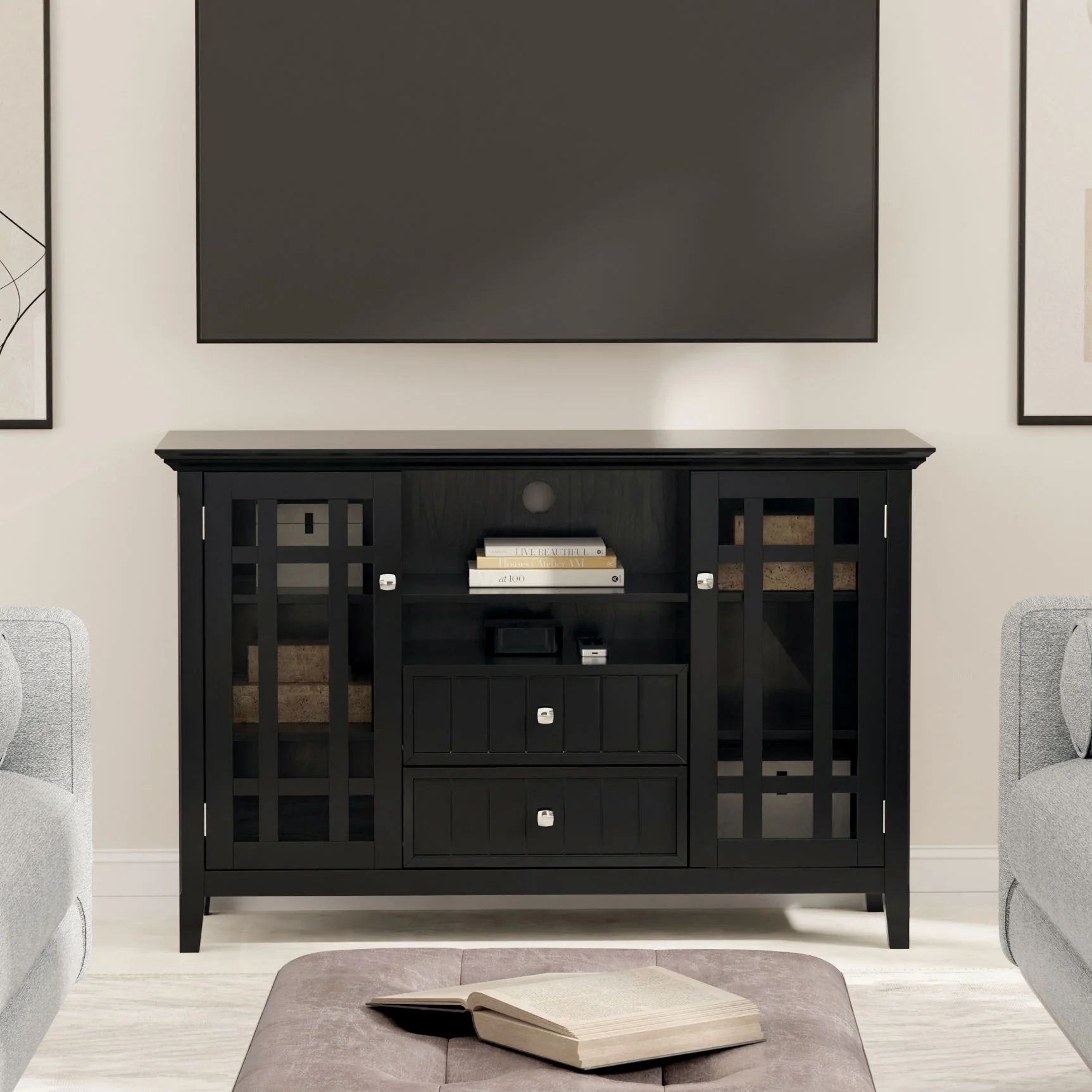 Bedford - Handcrafted Tall TV Media Stand - Image 6