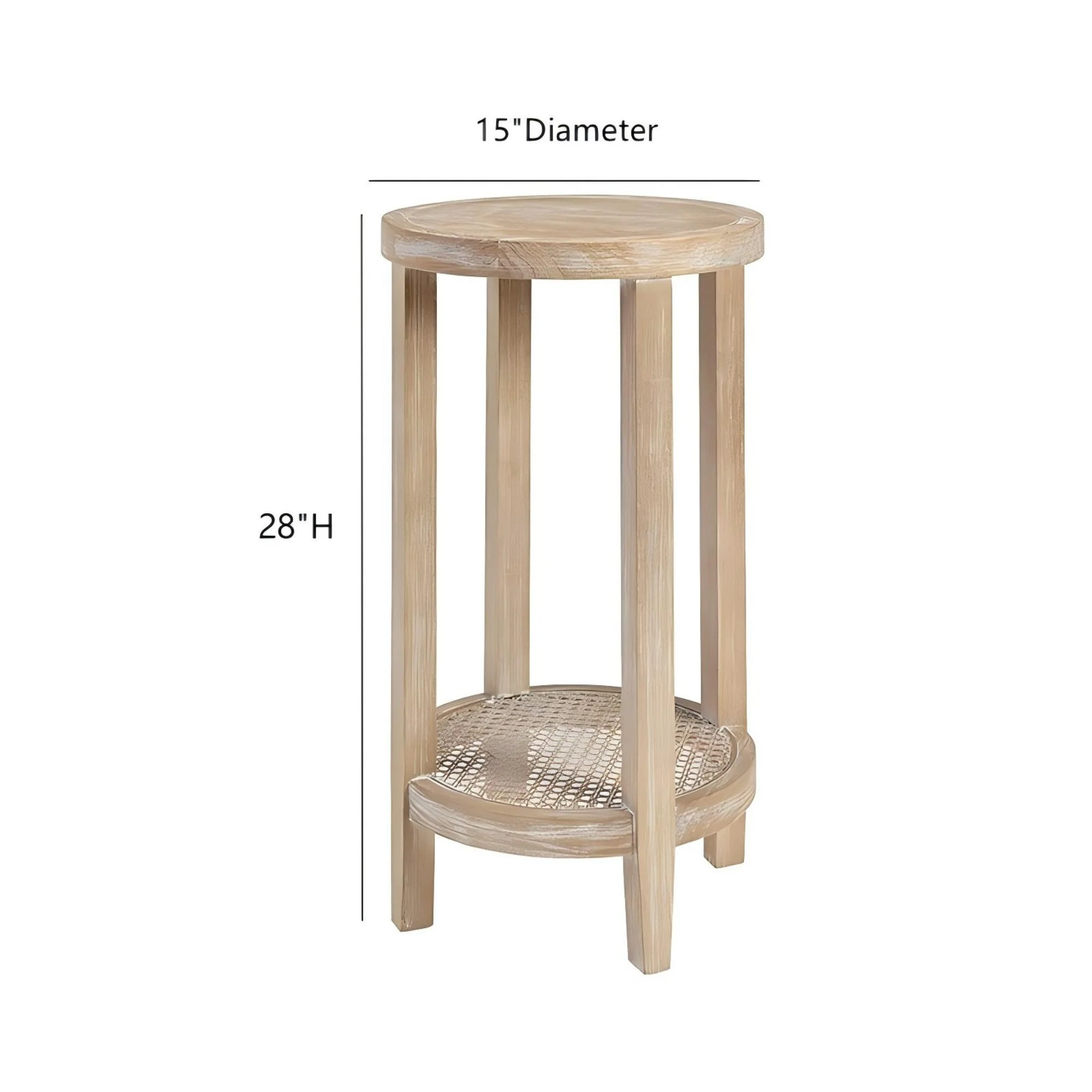 Bedford - Round Accent Table - Reclaimed Wheat - Image 3
