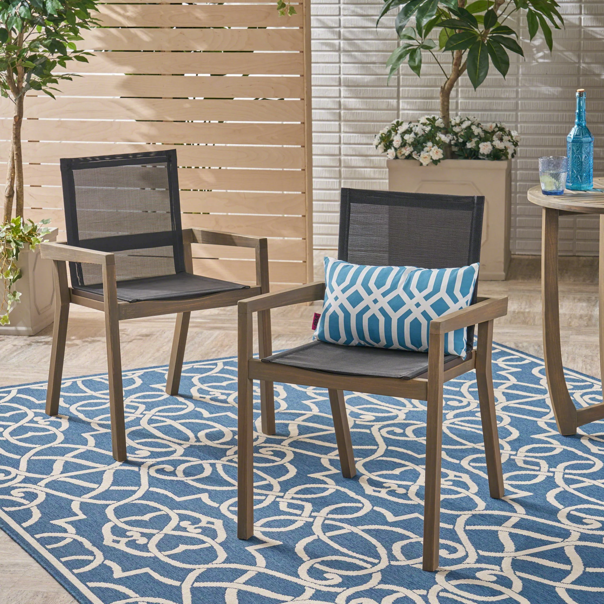 Belfast - Dining Chair With Acacia Wood Frame And Seating (Set of 2) - Image 13