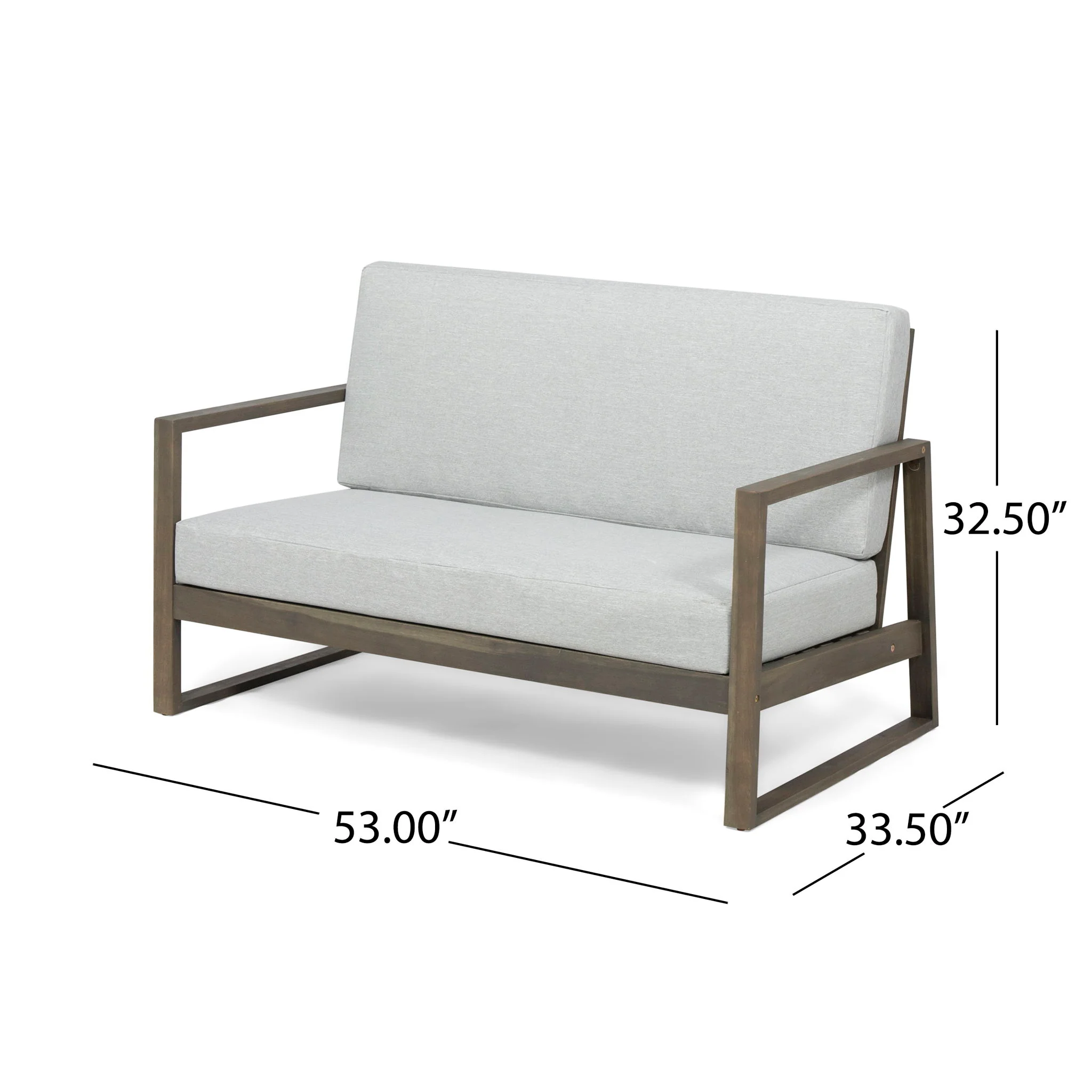Belgian - Loveseat & Coffee Table Set With Water Resistant Cushions - Image 4