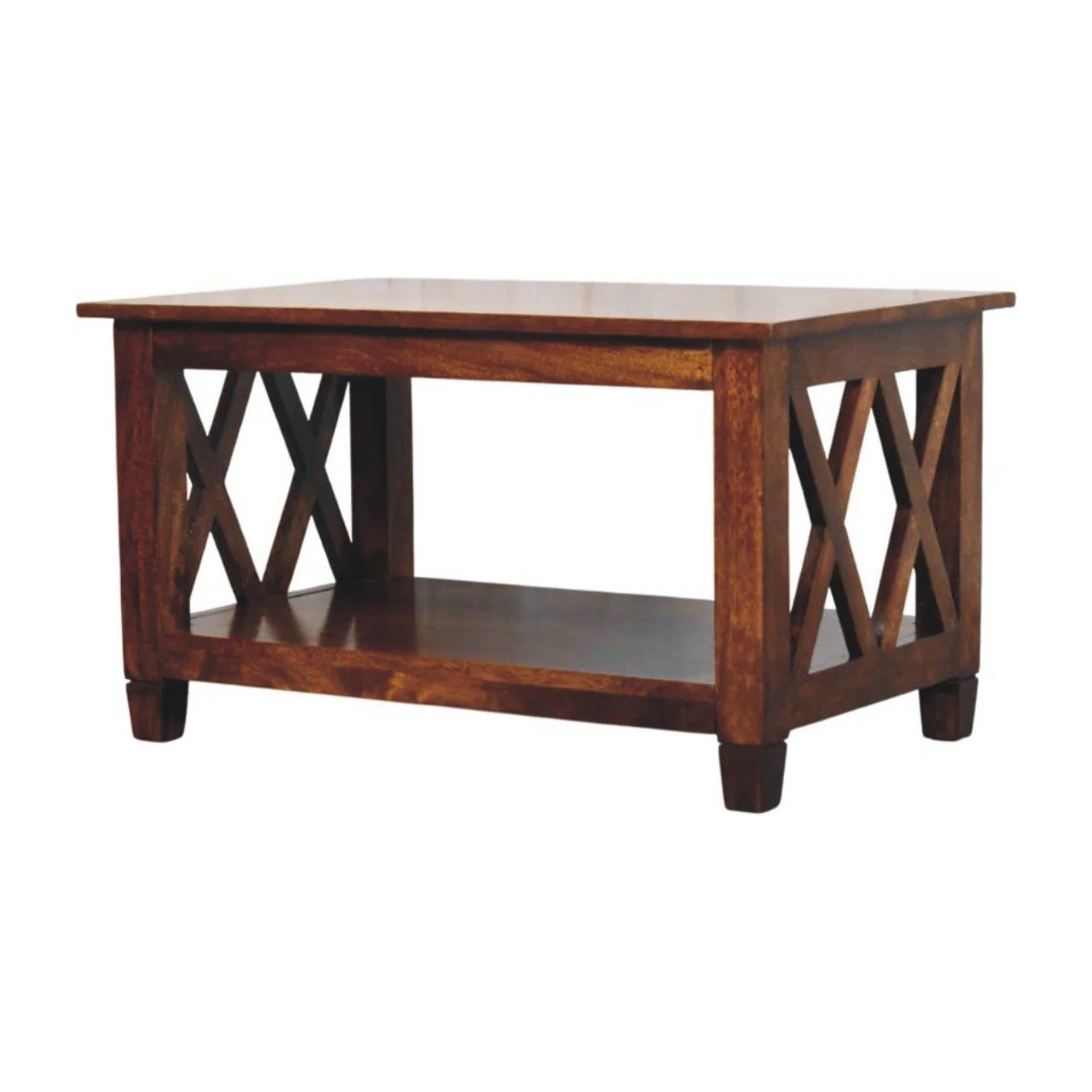 Belmont - X Frame Coffee Table - Brown - Image 6