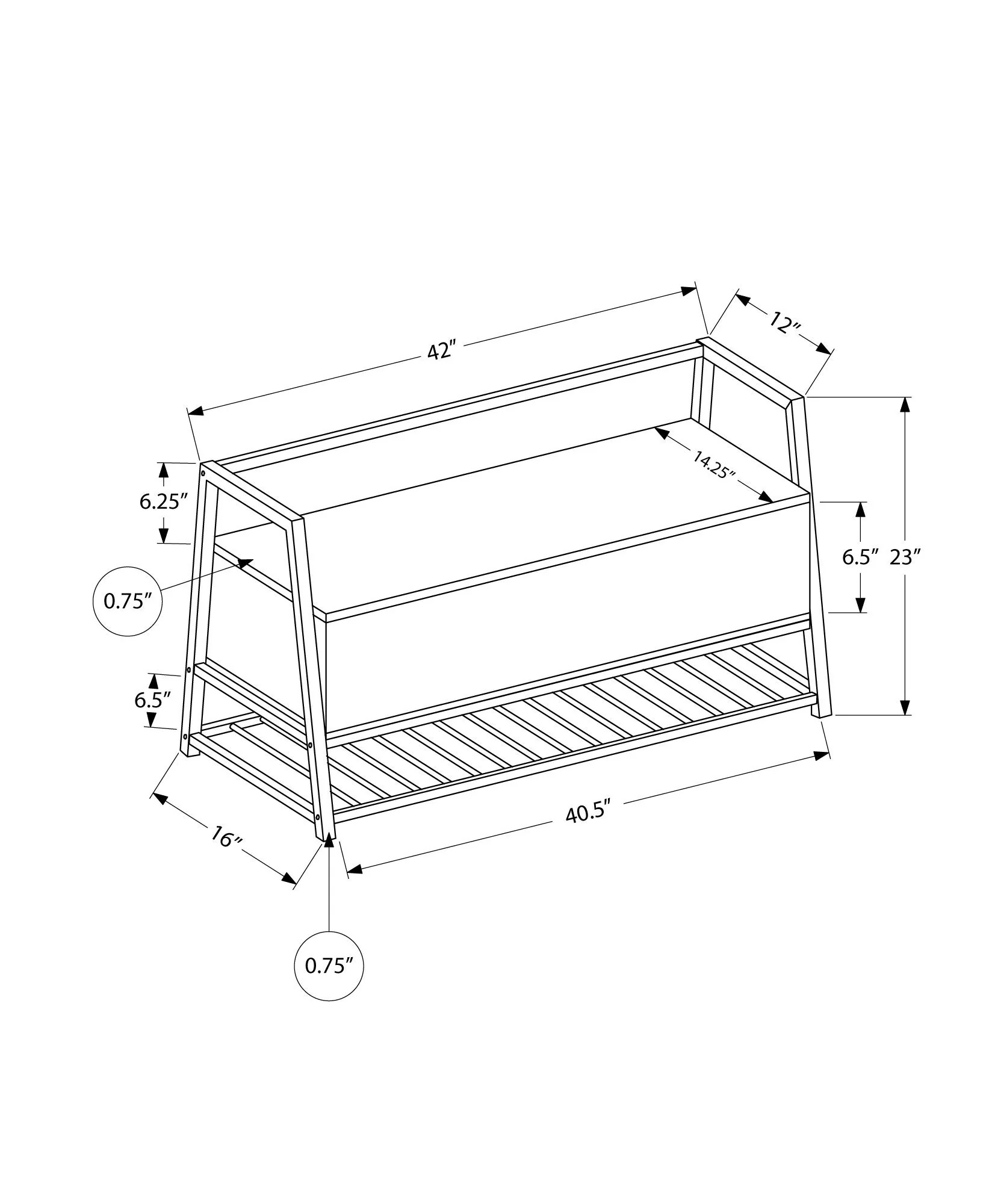 Bench Storage, Rectangular, Contemporary & Modern - Image 14